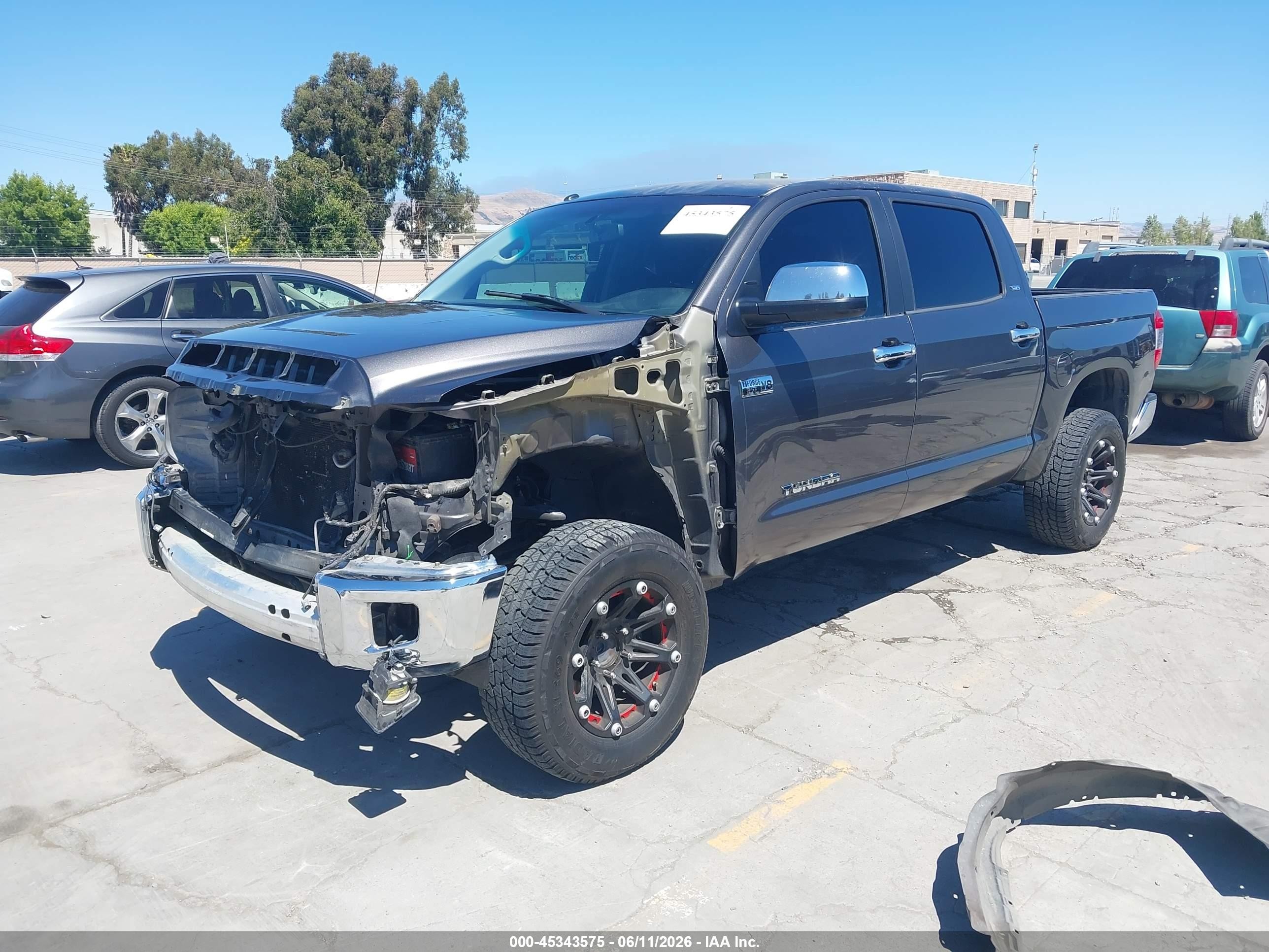 2015 Toyota Tundra Sr5 5.7l V8 Gray vin: 5TFEY5F11FX185106