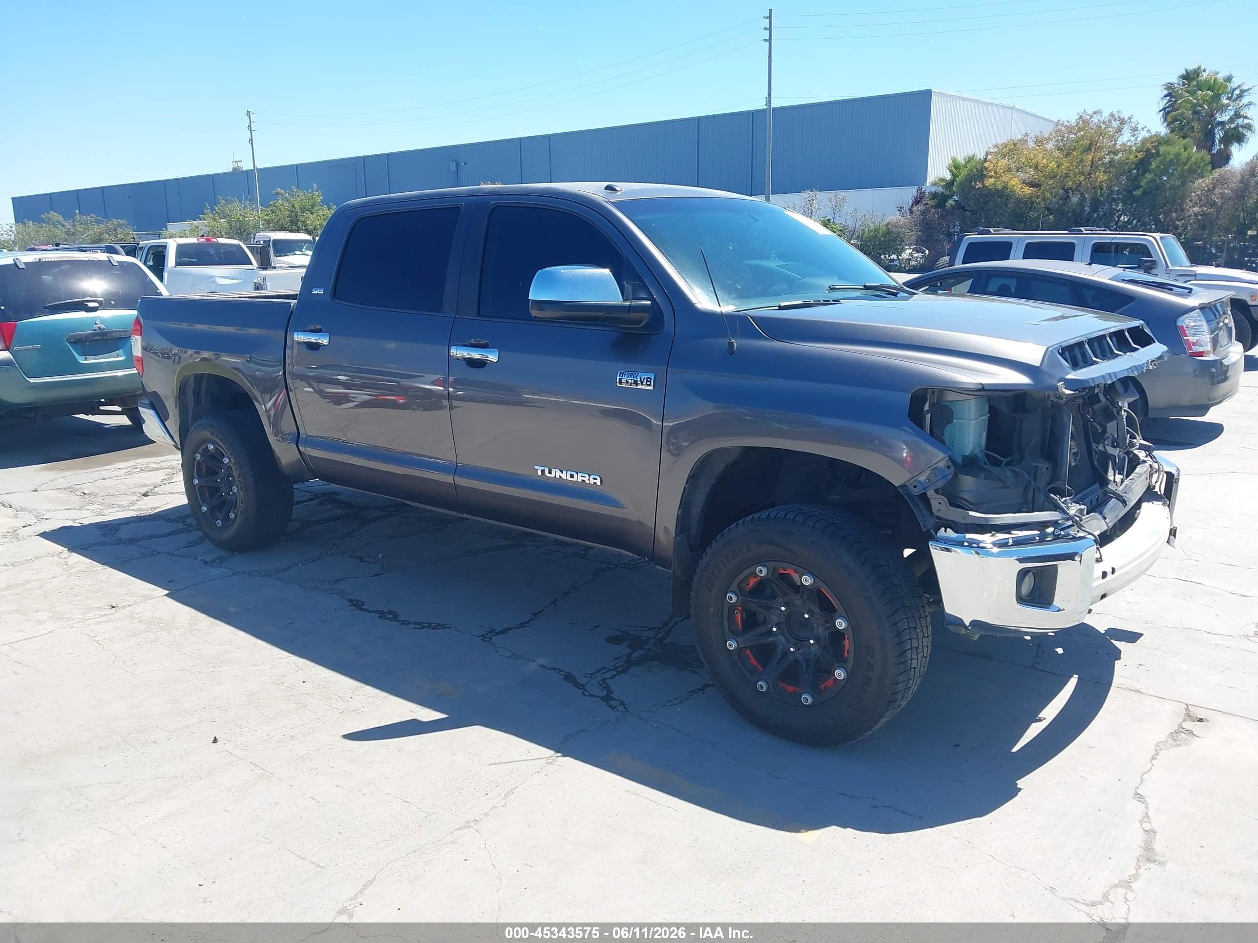 2015 Toyota Tundra Sr5 5.7l V8 Gray vin: 5TFEY5F11FX185106