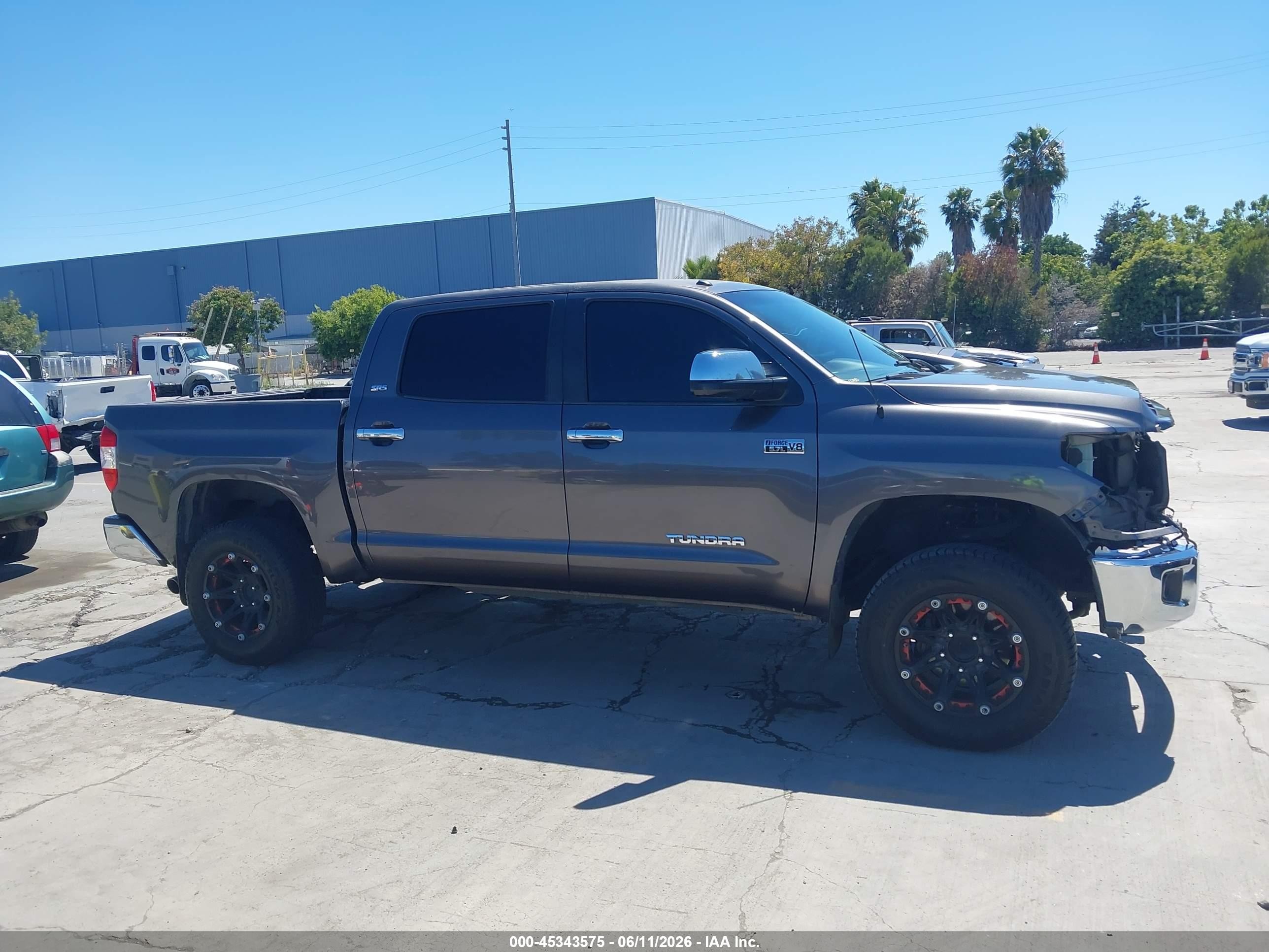 2015 Toyota Tundra Sr5 5.7l V8 Gray vin: 5TFEY5F11FX185106