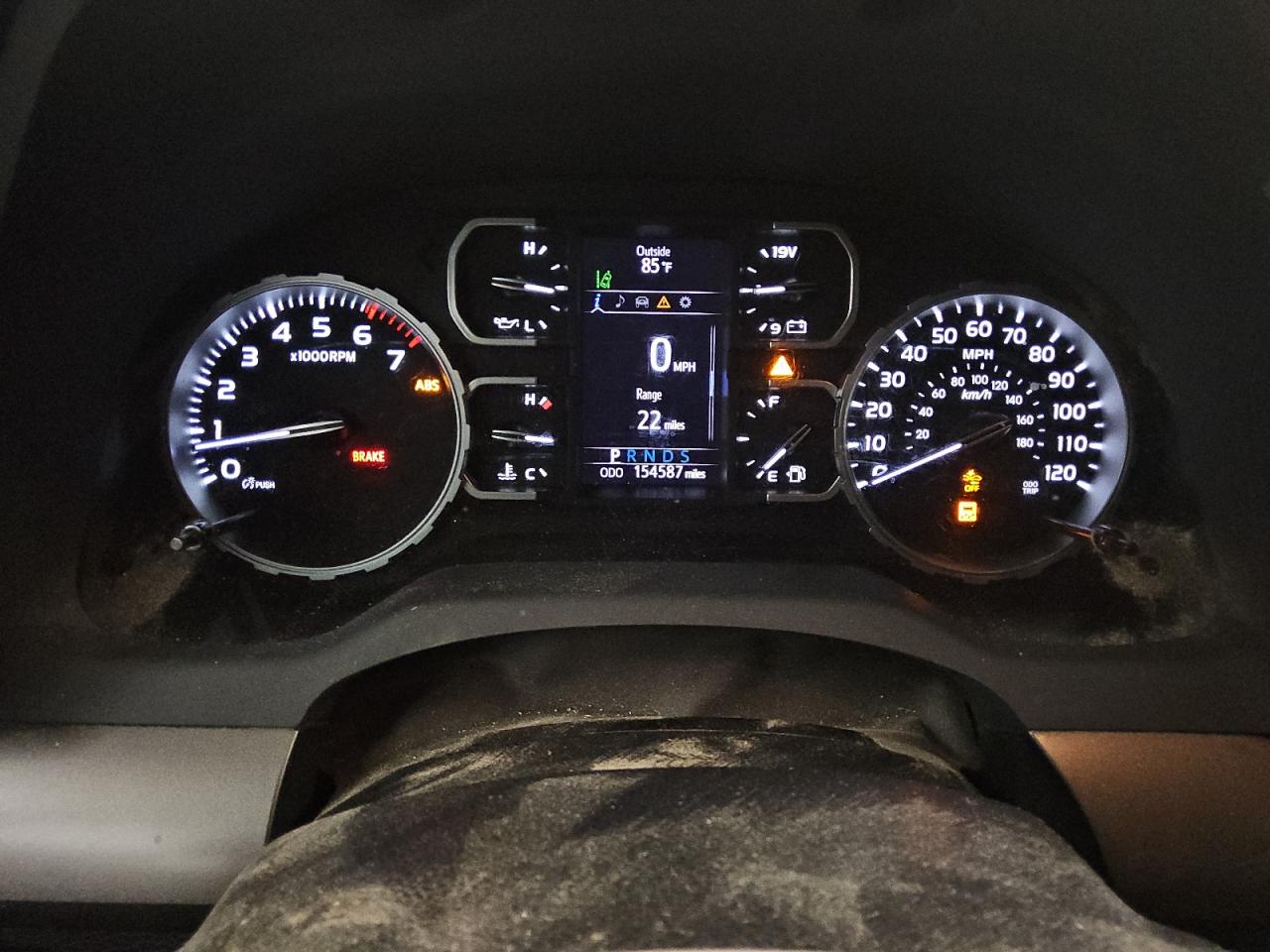 2020 Toyota Tundra Crewmax Sr5 White vin: 5TFEY5F11LX261435 Damage: Warning Light - Abs, On, Unacceptable