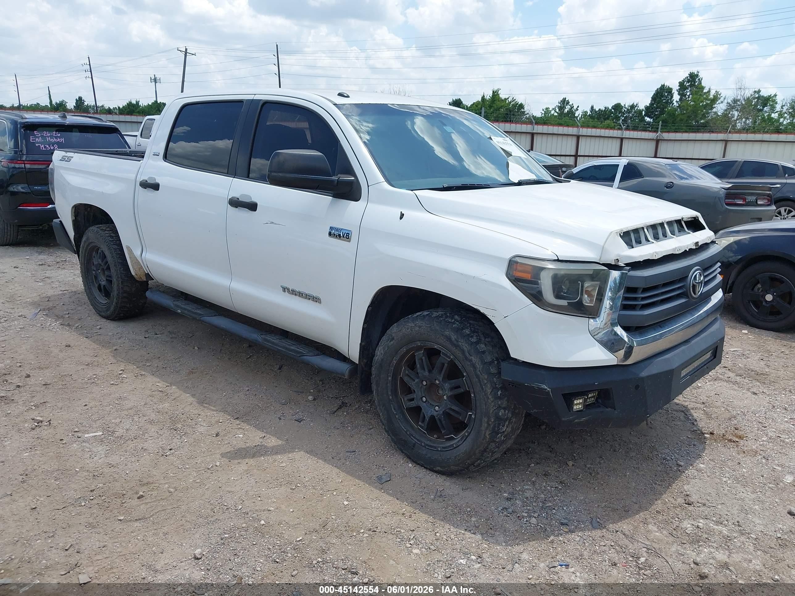2014 Toyota Tundra Sr5 5.7l V8 White vin: 5TFEY5F12EX158611