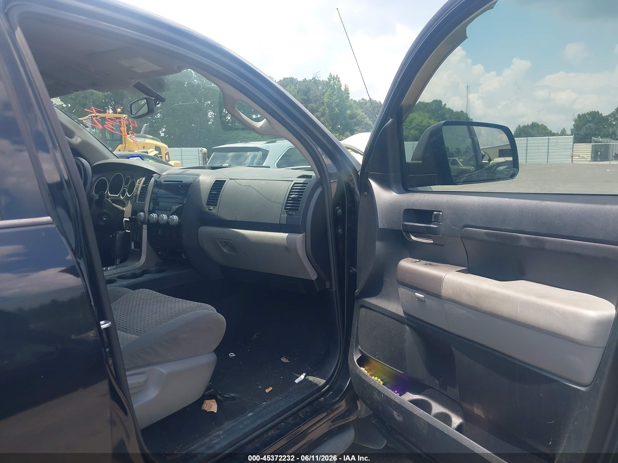 2012 Toyota Tundra Grade 5.7l V8 Black vin: 5TFEY5F14CX127373