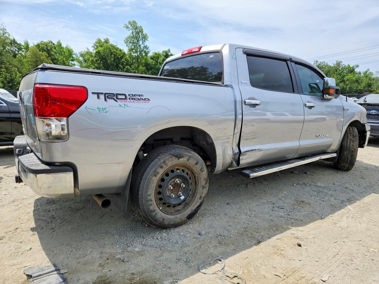 2010 Toyota Tundra Crewmax Sr5 Silver vin: 5TFEY5F15AX092355