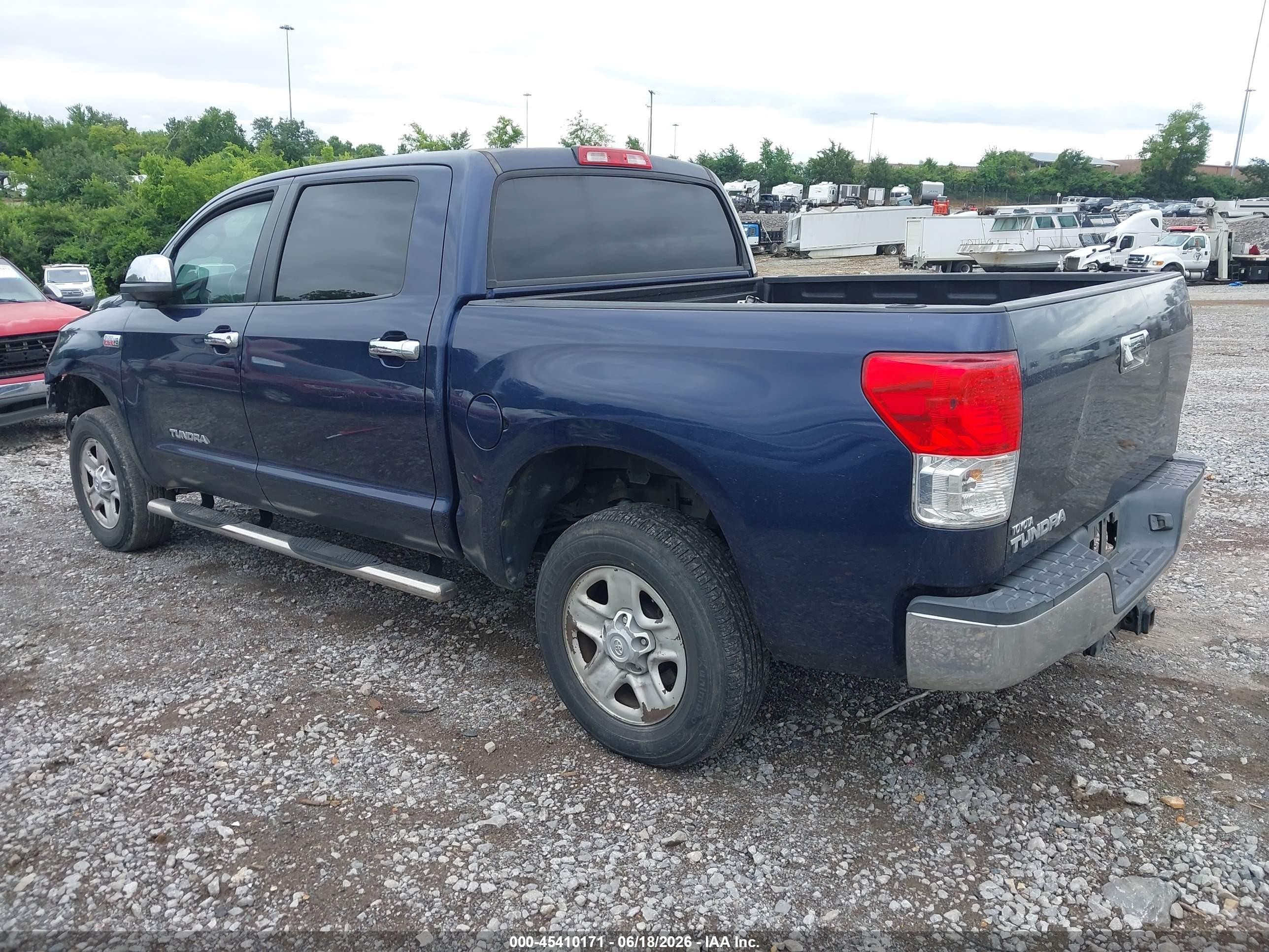2011 Toyota Tundra Grade 5.7l V8 Blue vin: 5TFEY5F16BX114641