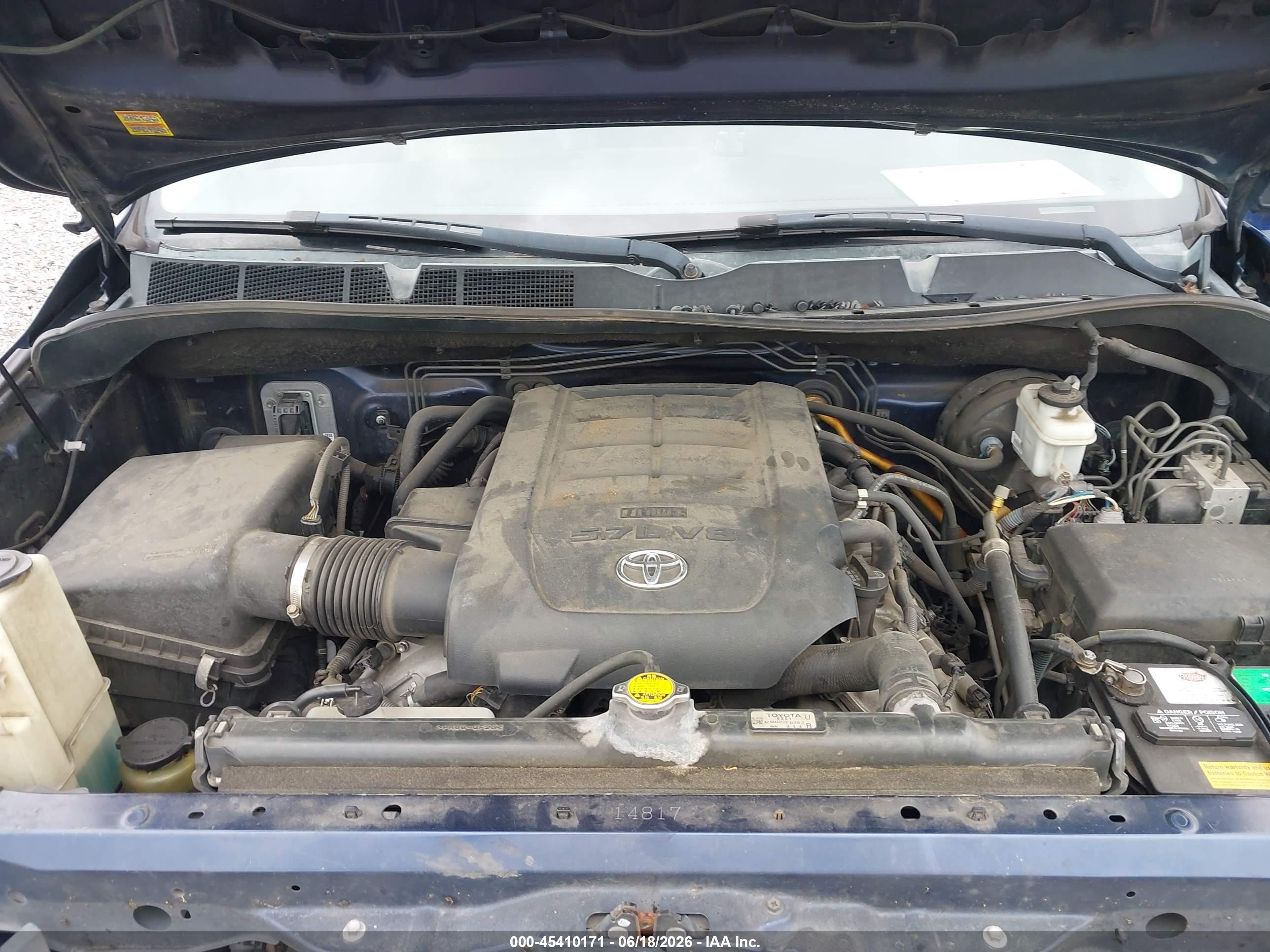 2011 Toyota Tundra Grade 5.7l V8 Blue vin: 5TFEY5F16BX114641