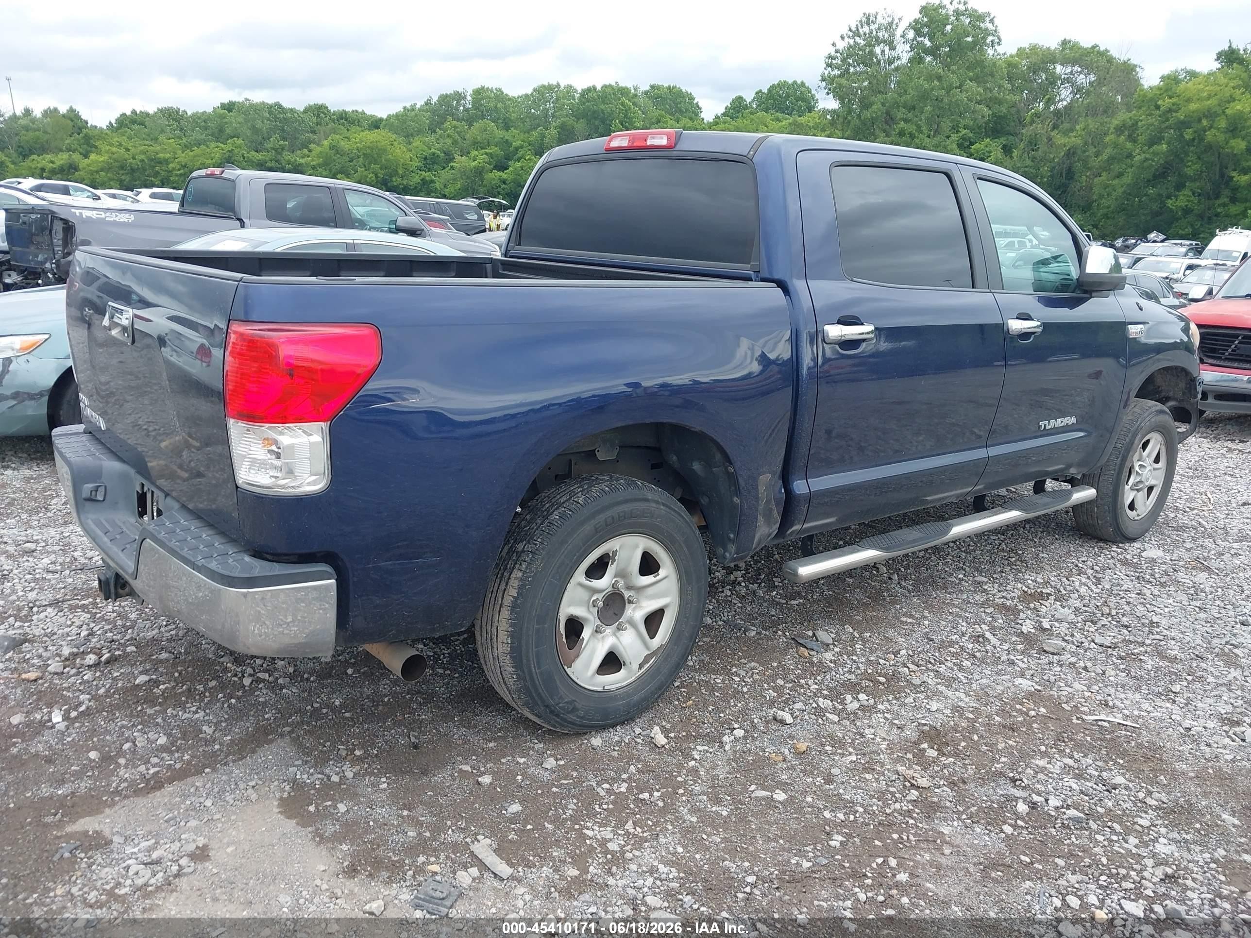 2011 Toyota Tundra Grade 5.7l V8 Blue vin: 5TFEY5F16BX114641