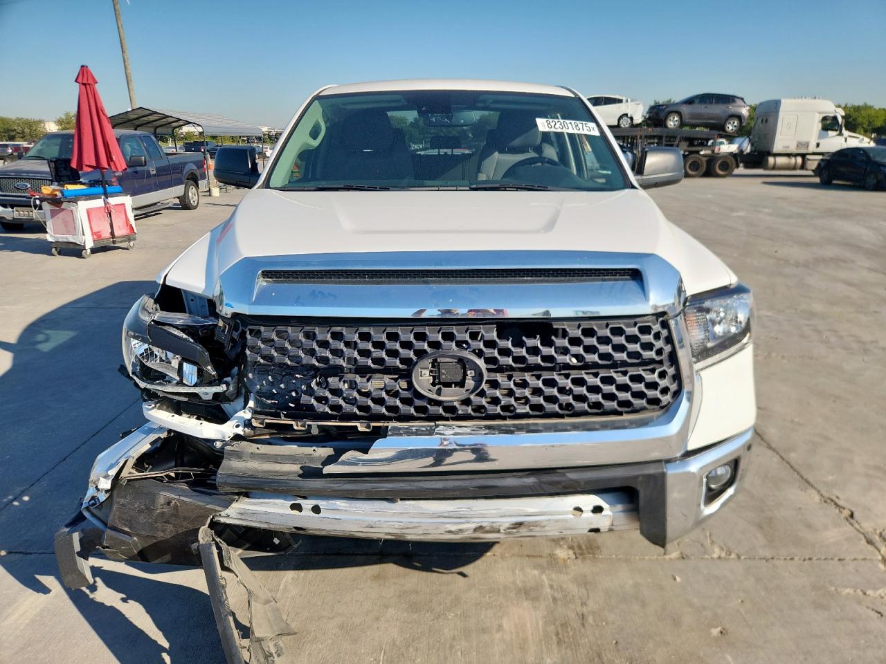 2021 Toyota Tundra Crewmax Sr5 Белый vin: 5TFEY5F16MX293654