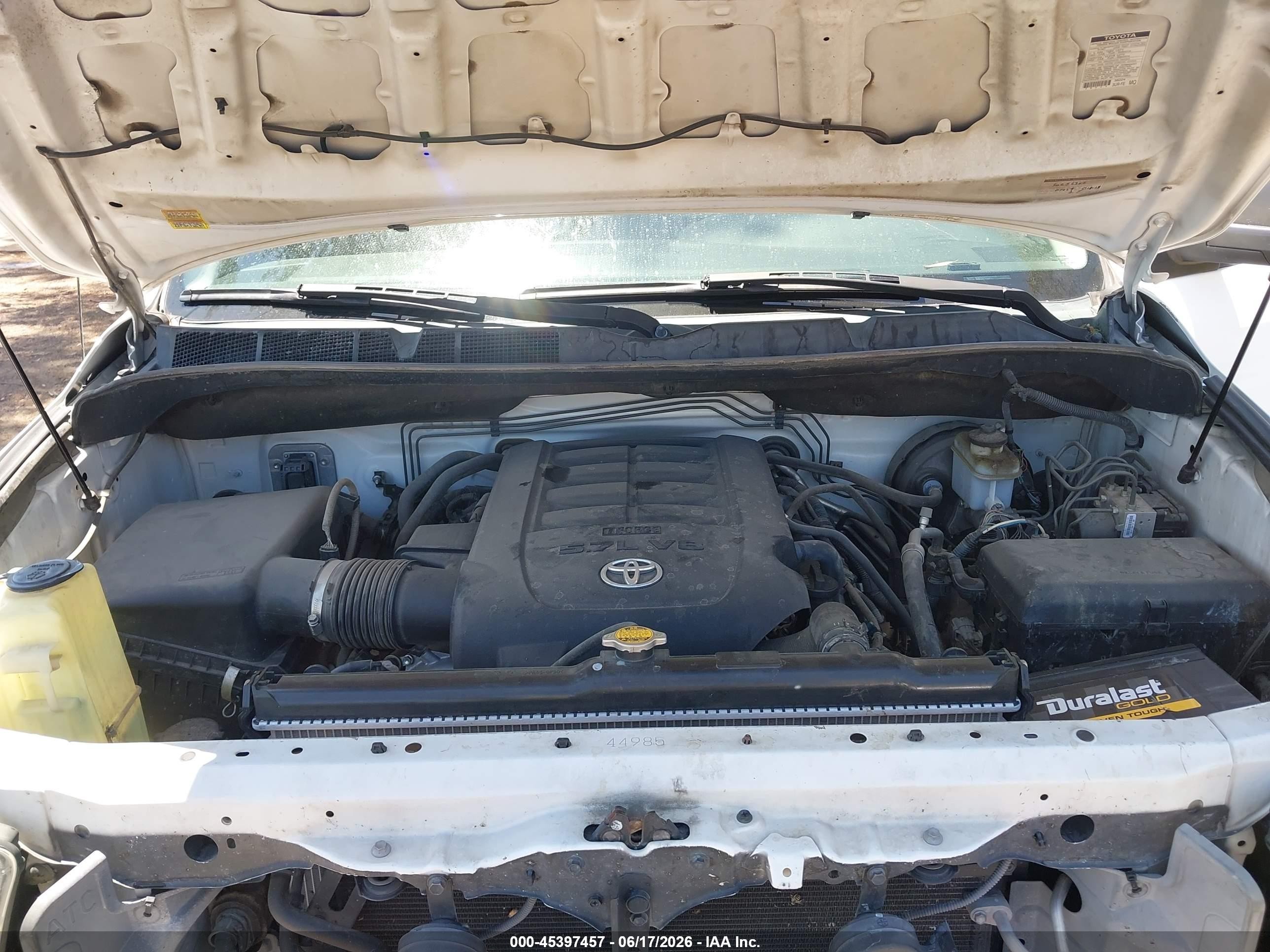 2013 Toyota Tundra Grade 5.7l V8 White vin: 5TFEY5F17DX136540