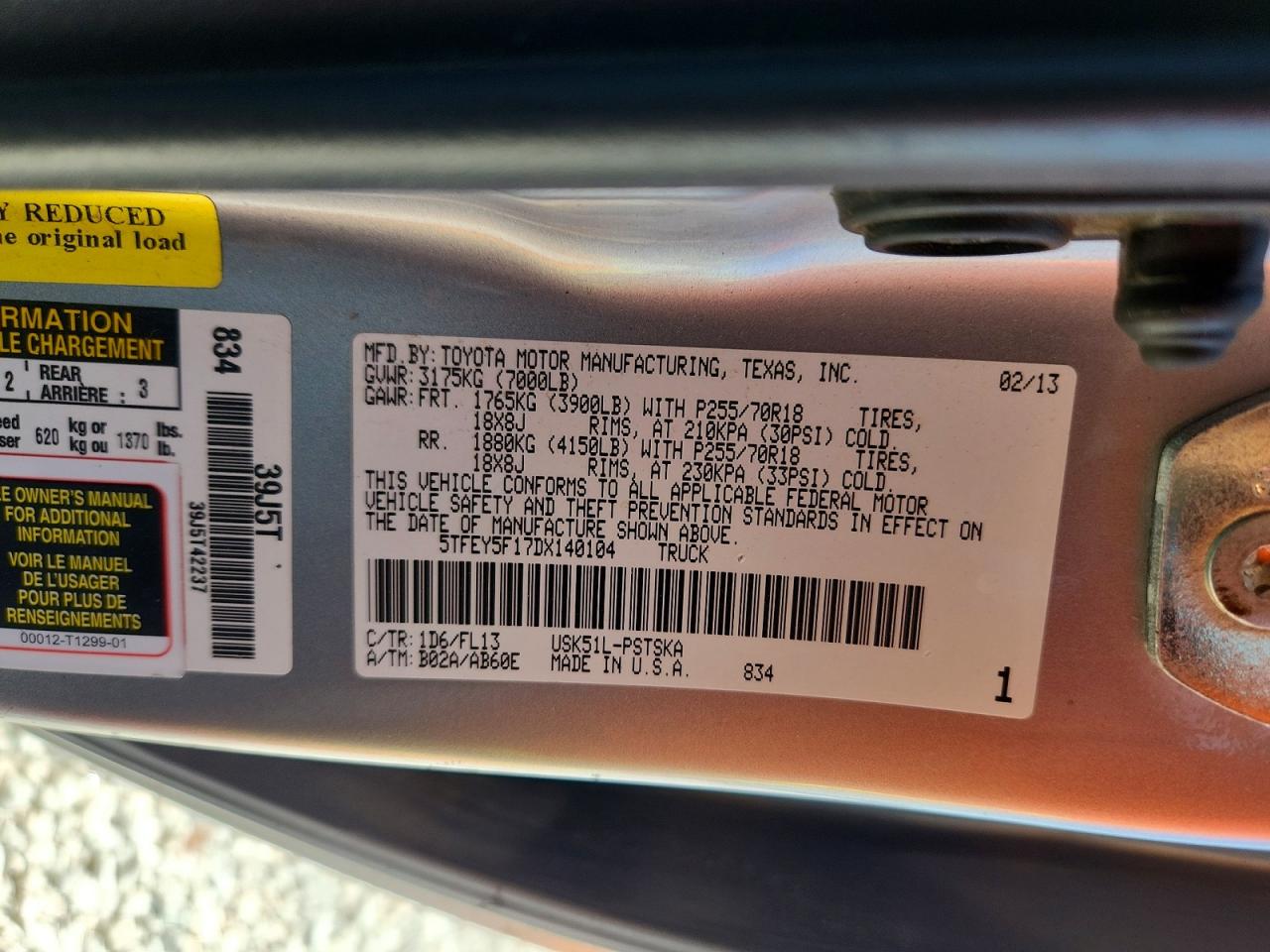 2013 Toyota Tundra Crewmax Sr5 Silver vin: 5TFEY5F17DX140104
