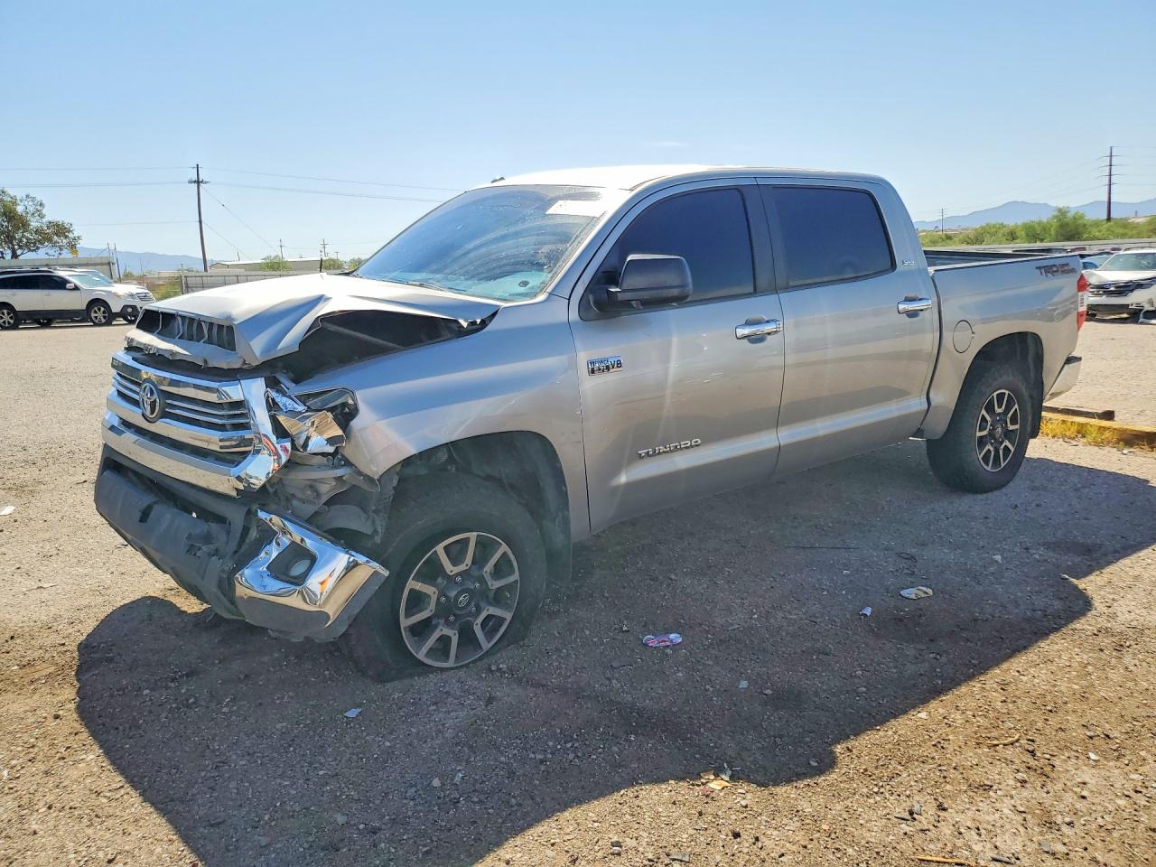2014 Toyota Tundra Crewmax Sr5 Silver vin: 5TFEY5F17EX163531