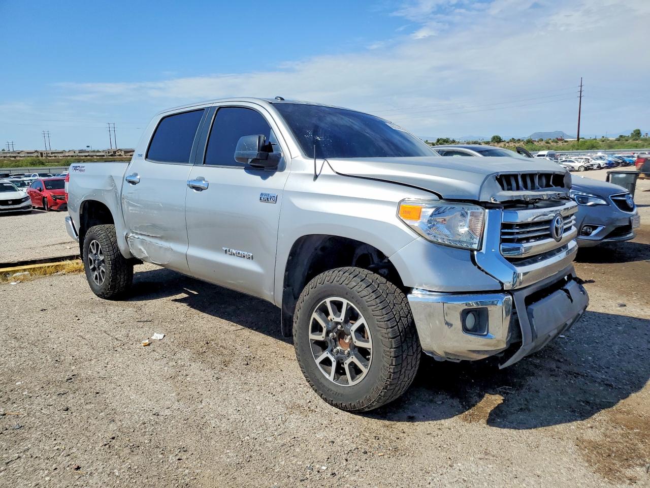 2014 Toyota Tundra Crewmax Sr5 Silver vin: 5TFEY5F17EX163531