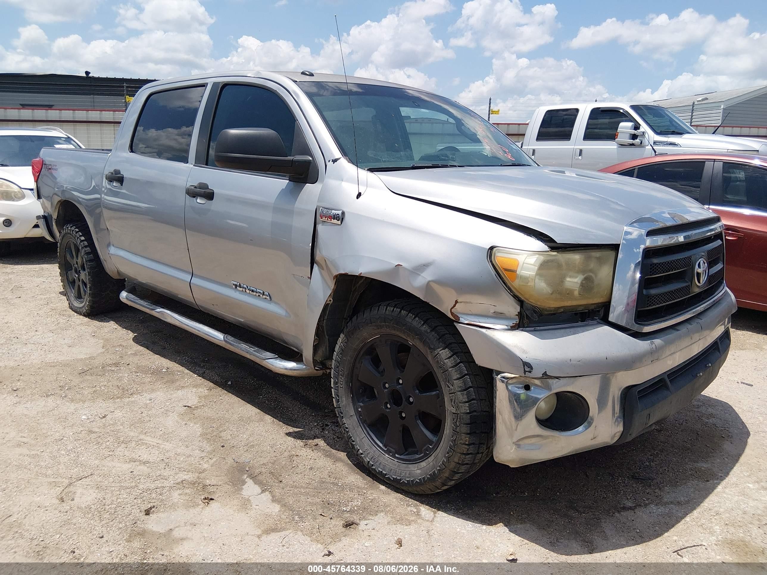 2010 Toyota Tundra Grade 5.7l V8 Silver vin: 5TFEY5F18AX084301