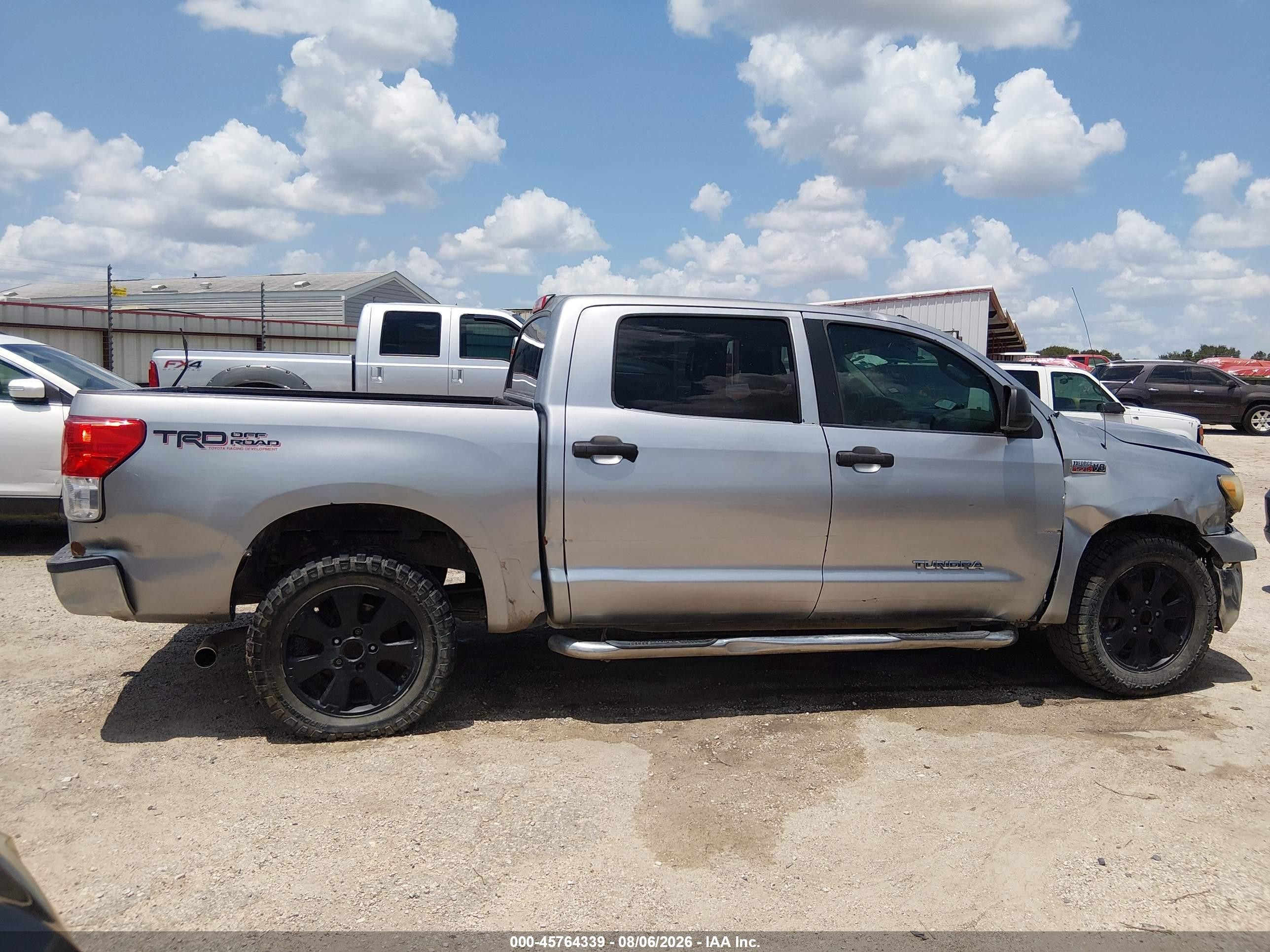 2010 Toyota Tundra Grade 5.7l V8 Silver vin: 5TFEY5F18AX084301
