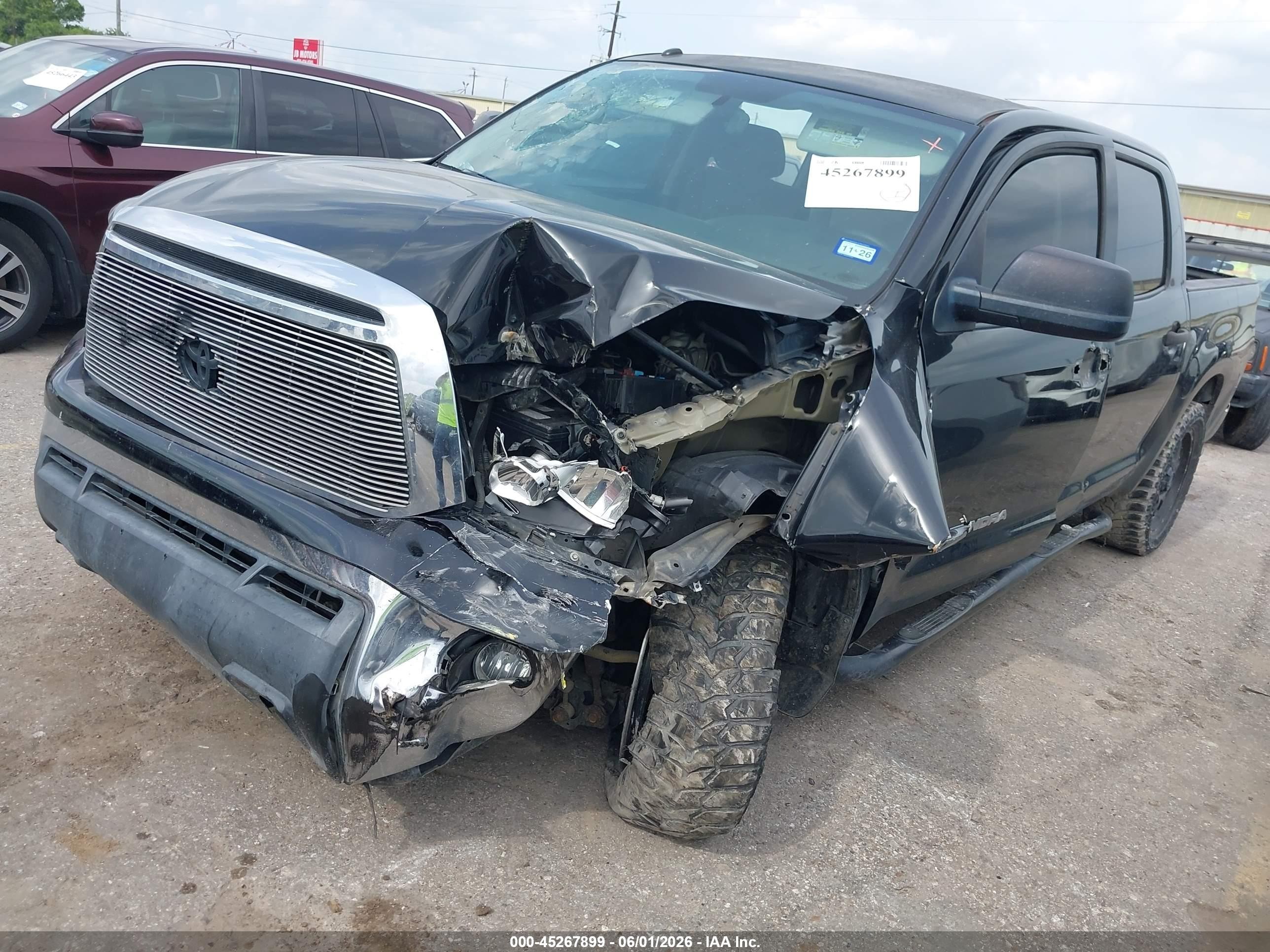 2012 Toyota Tundra Grade 5.7l V8 Black vin: 5TFEY5F18CX117882