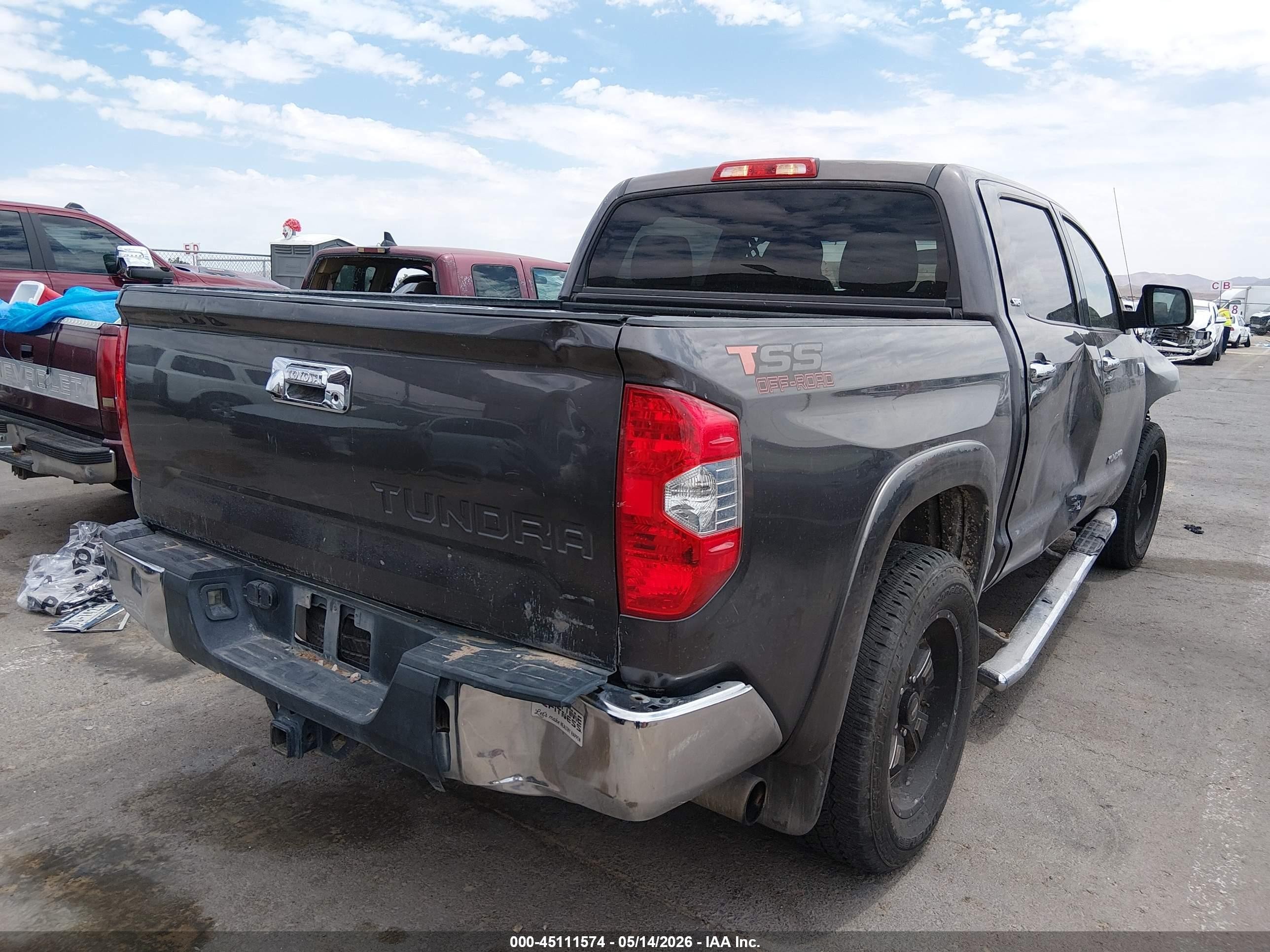 2015 Toyota Tundra Sr5 5.7l V8 Gray vin: 5TFEY5F19FX181532