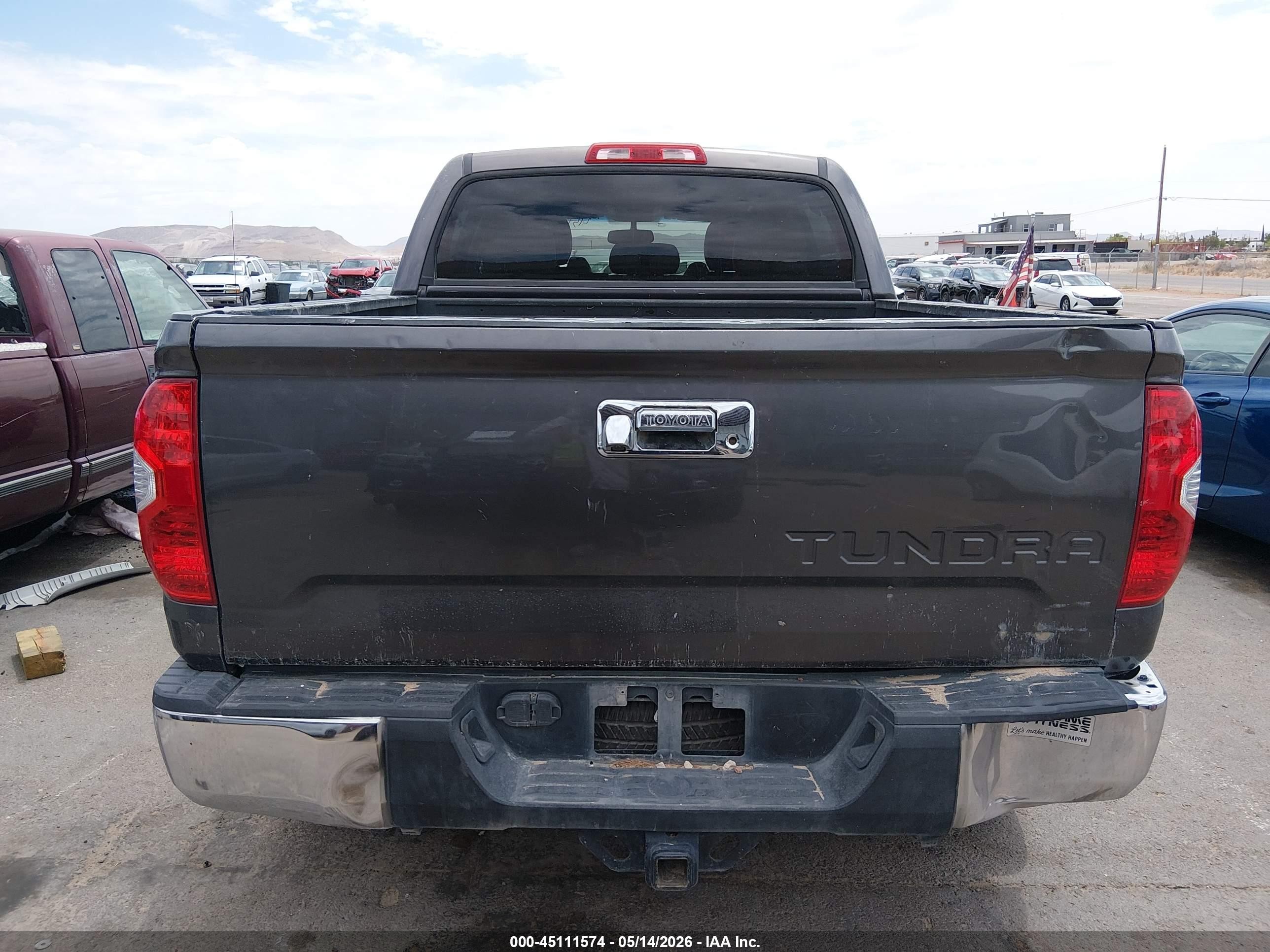 2015 Toyota Tundra Sr5 5.7l V8 Gray vin: 5TFEY5F19FX181532