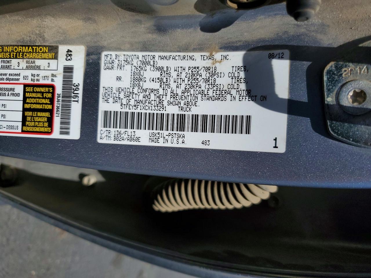 2012 Toyota Tundra Crewmax Sr5 Silver vin: 5TFEY5F1XCX133291