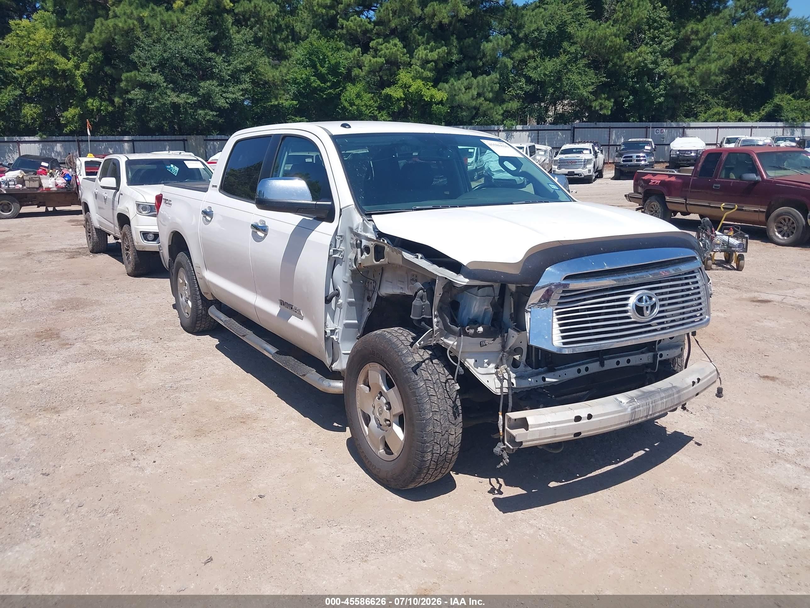 2012 Toyota Tundra Limited 5.7l V8 White vin: 5TFFY5F12CX125724