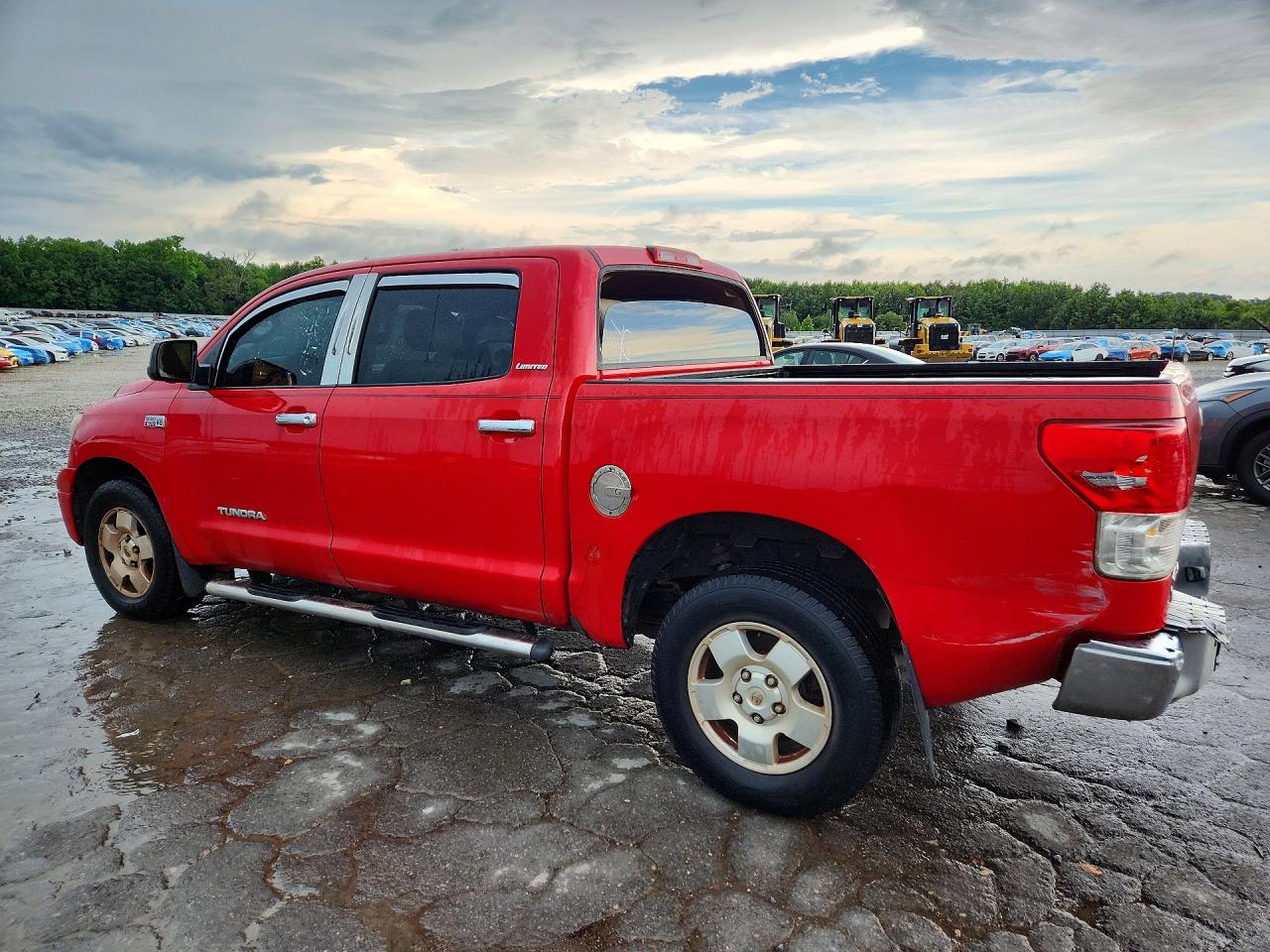 2010 Toyota Tundra Crewmax Limited Красный vin: 5TFFY5F16AX076217