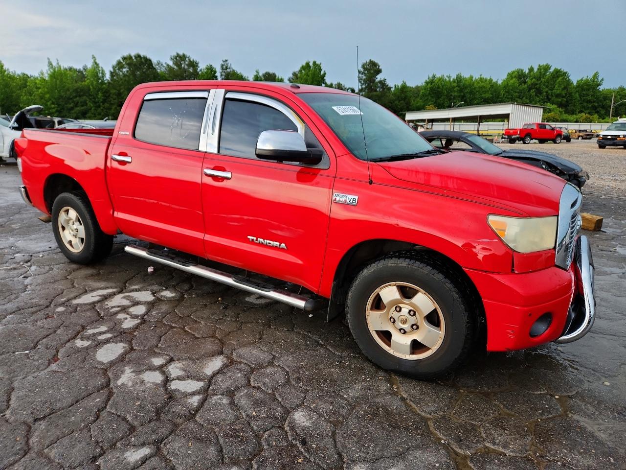 2010 Toyota Tundra Crewmax Limited Красный vin: 5TFFY5F16AX076217