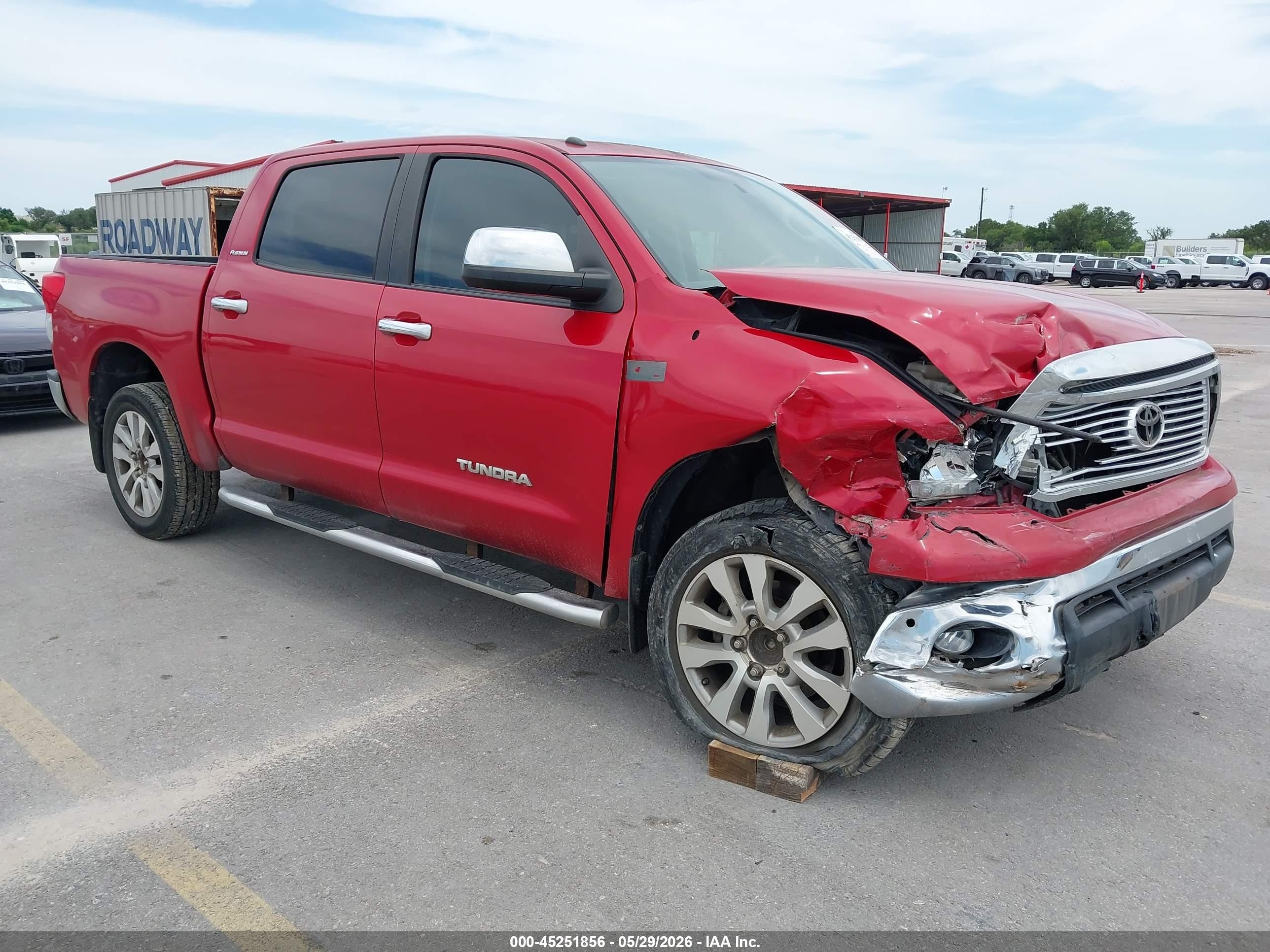2012 Toyota Tundra Limited 5.7l V8 Red vin: 5TFFY5F17CX121314