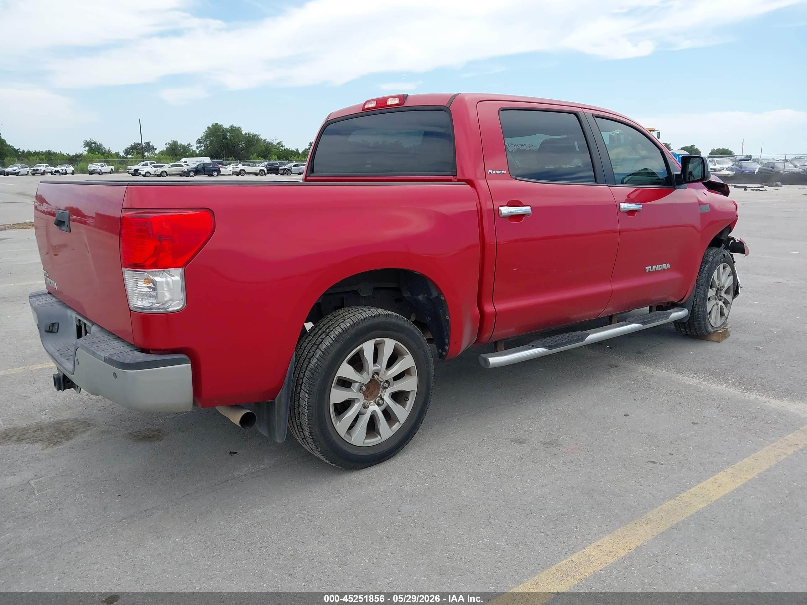 2012 Toyota Tundra Limited 5.7l V8 Красный vin: 5TFFY5F17CX121314