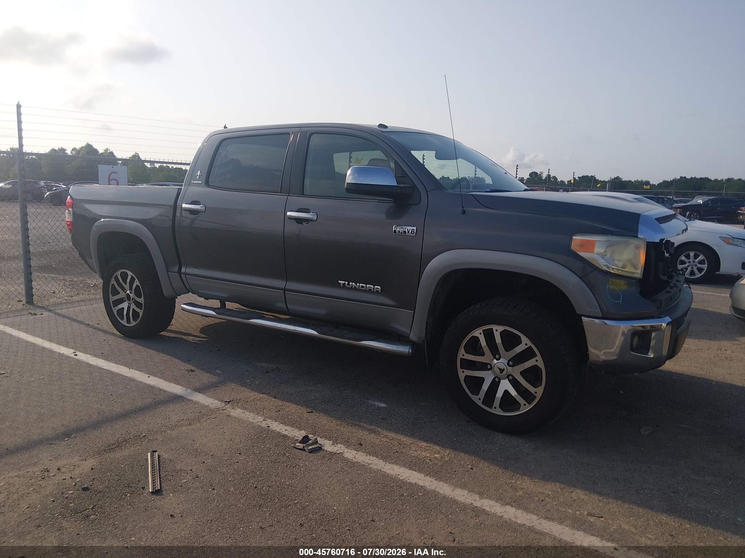 2015 Toyota Tundra Limited 5.7l V8 Gray vin: 5TFFY5F17FX175667