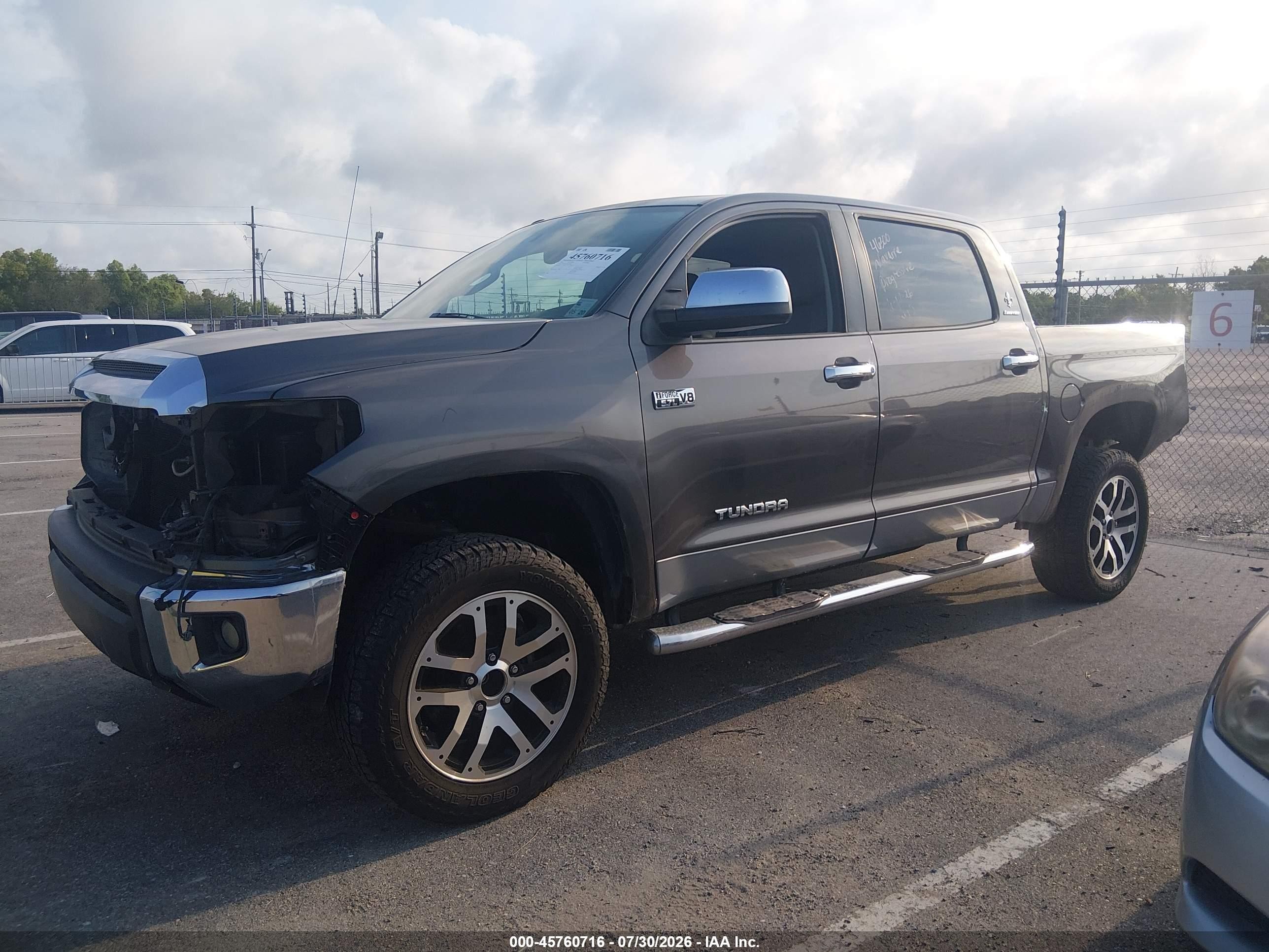 2015 Toyota Tundra Limited 5.7l V8 Gray vin: 5TFFY5F17FX175667