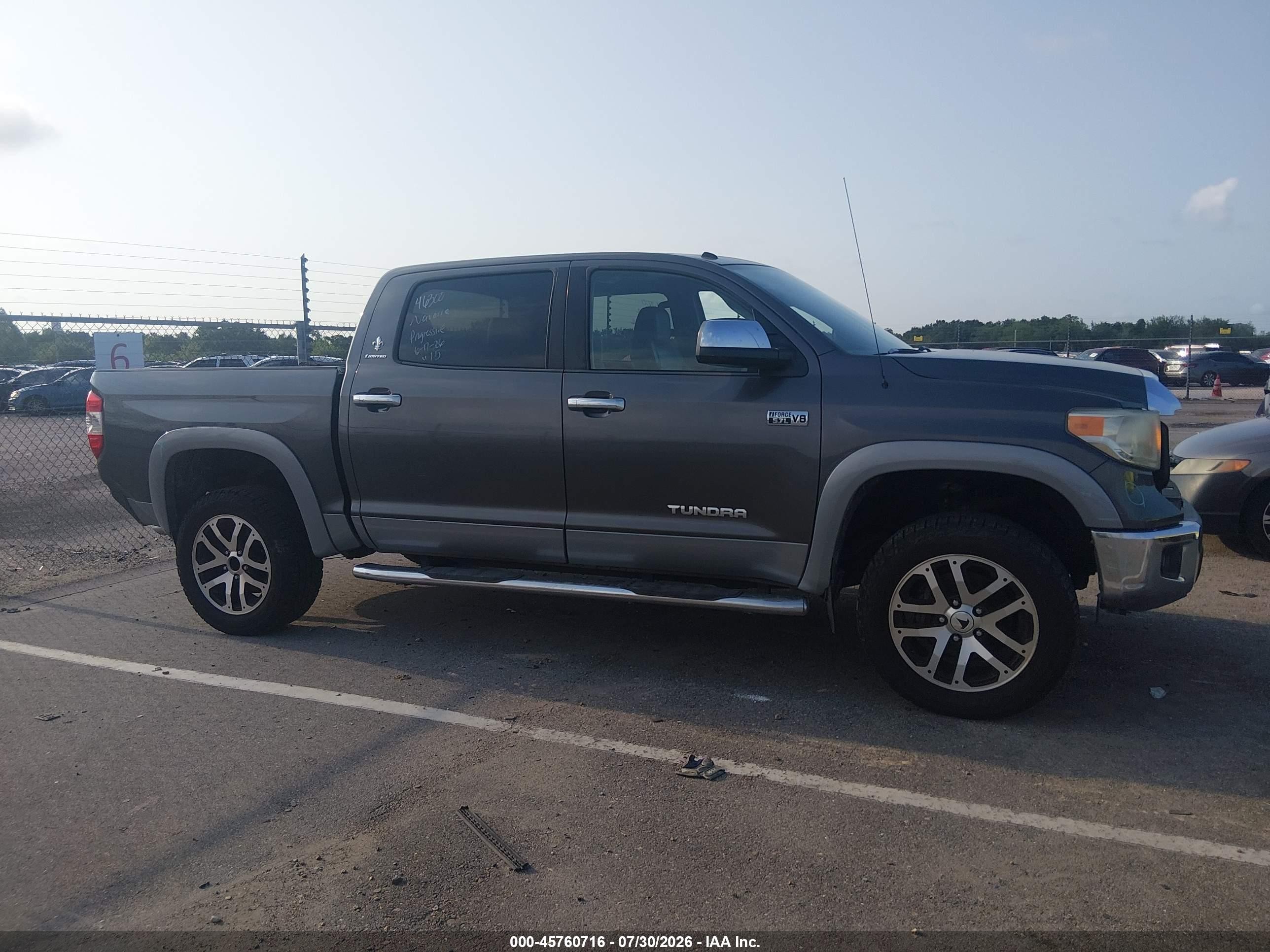 2015 Toyota Tundra Limited 5.7l V8 Gray vin: 5TFFY5F17FX175667