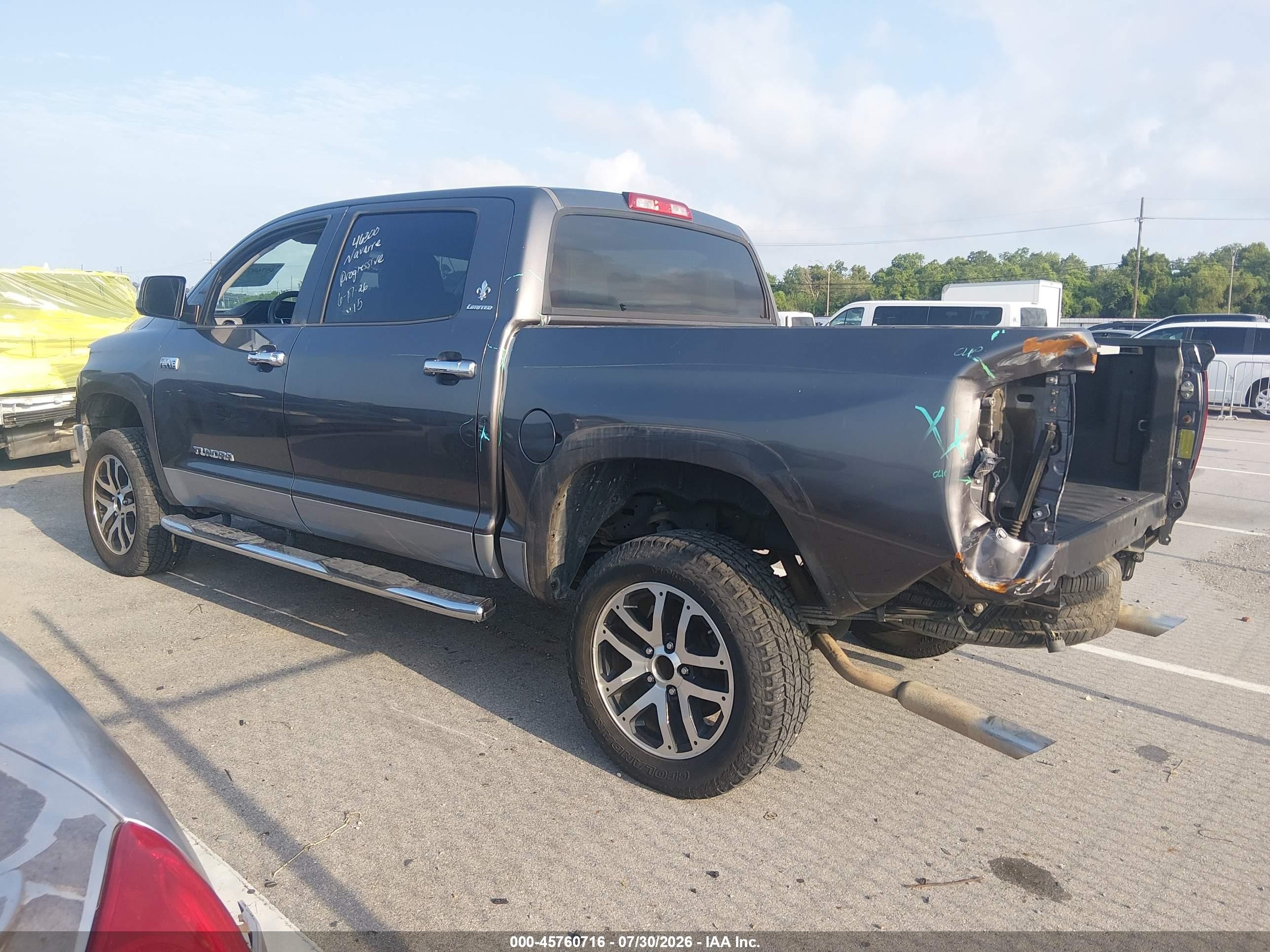 2015 Toyota Tundra Limited 5.7l V8 Gray vin: 5TFFY5F17FX175667