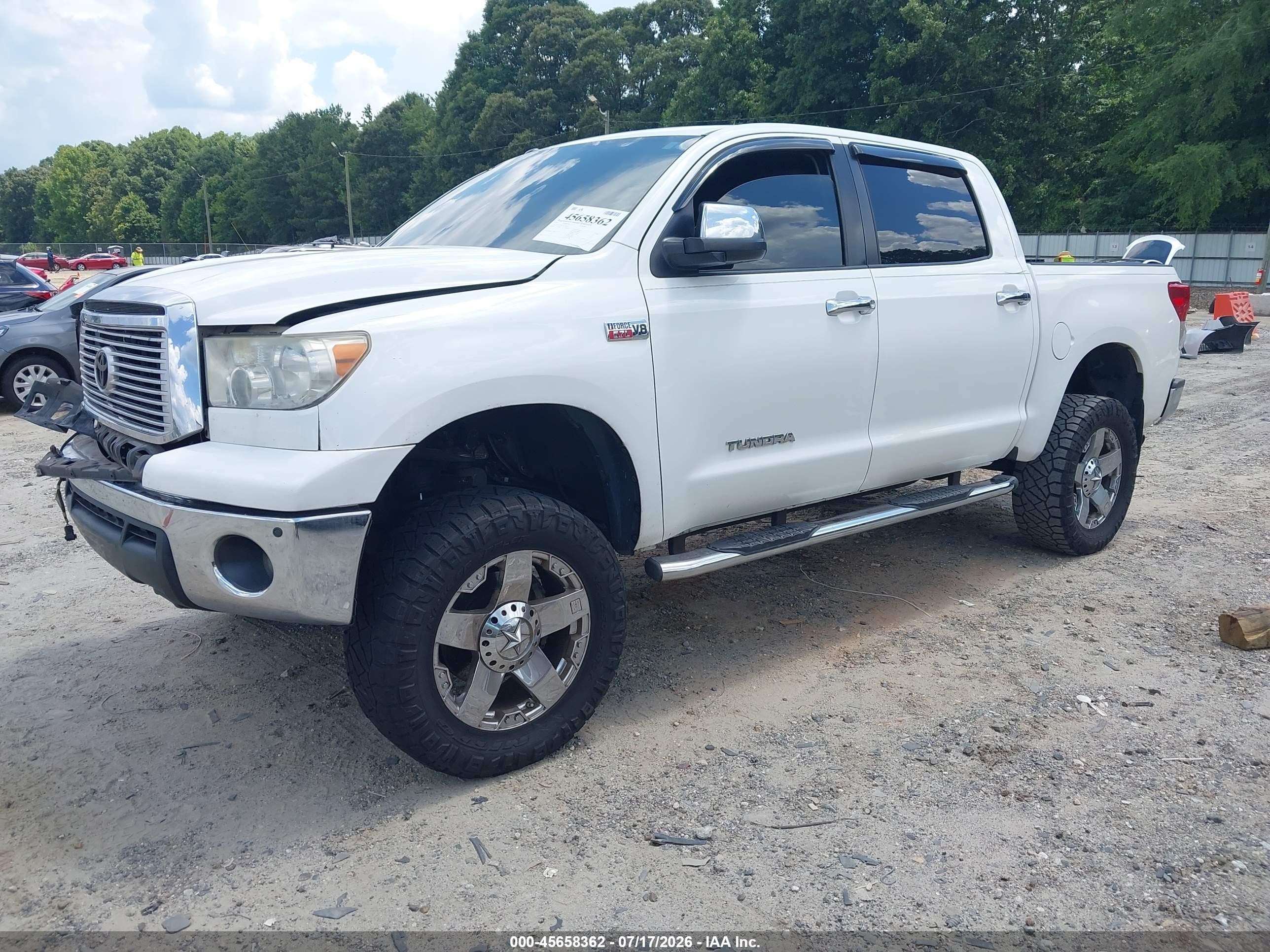 2012 Toyota Tundra Limited 5.7l V8 White vin: 5TFFY5F18CX125498