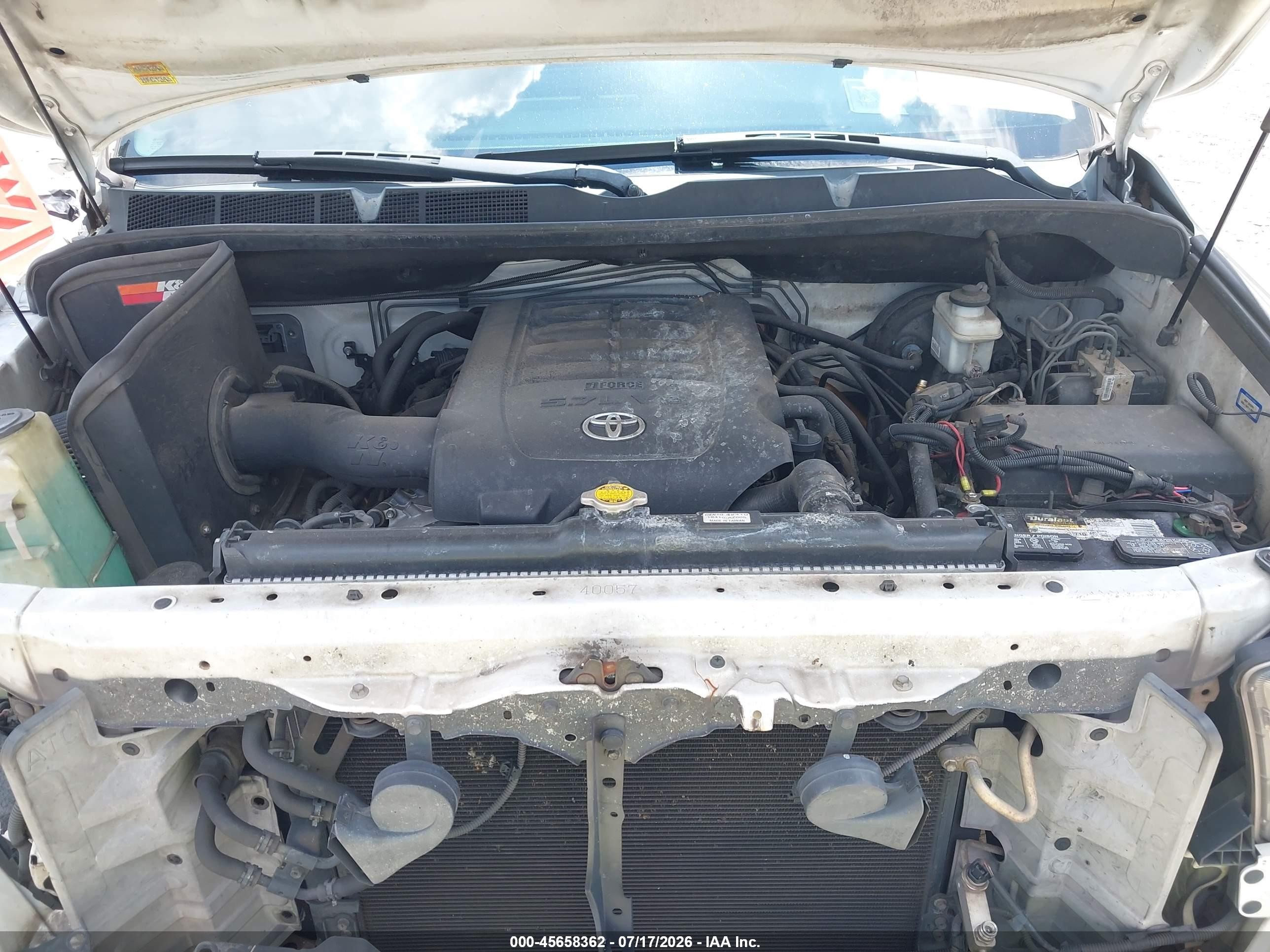 2012 Toyota Tundra Limited 5.7l V8 White vin: 5TFFY5F18CX125498