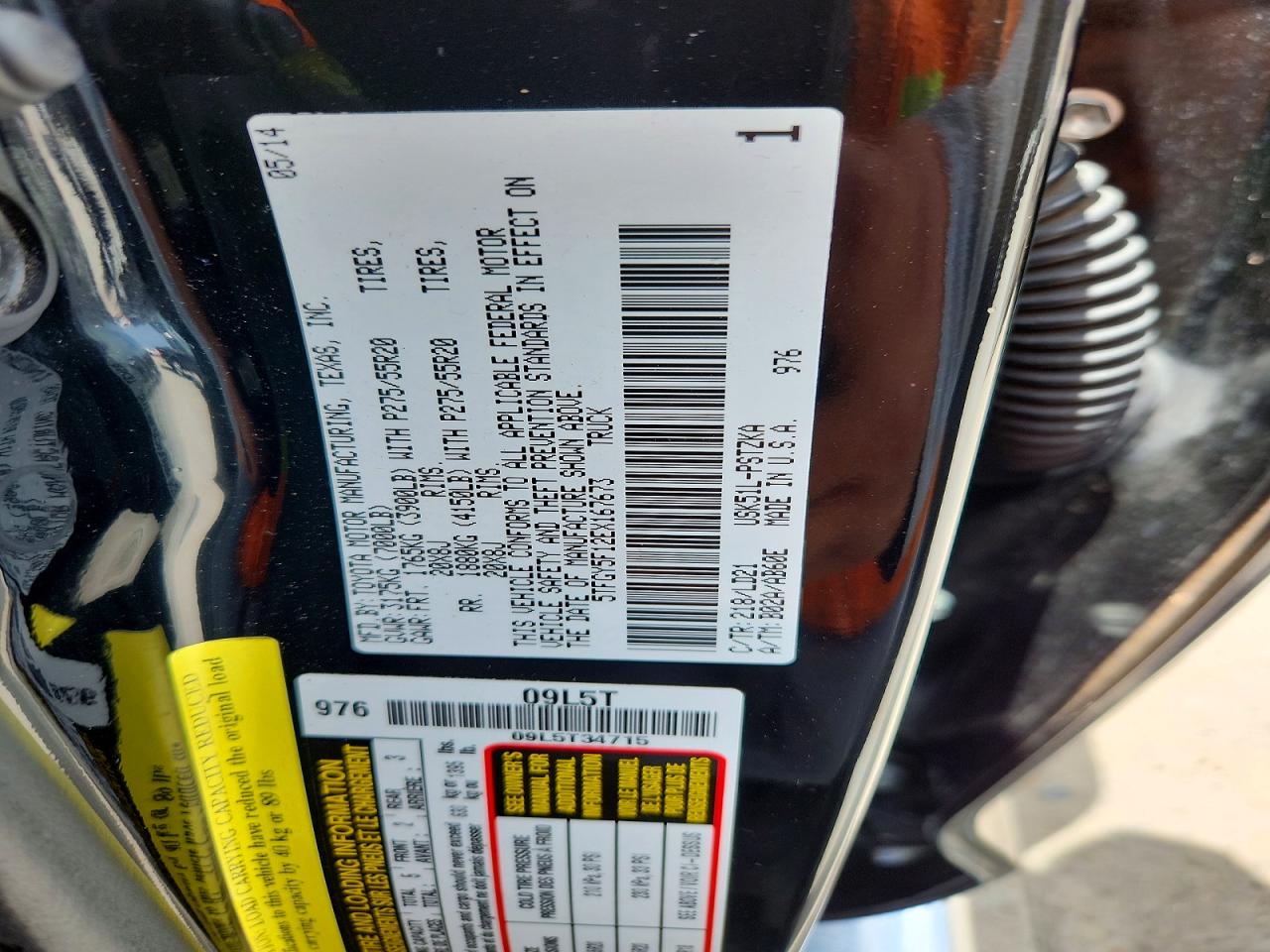 2014 Toyota Tundra 1794 Edition Black vin: 5TFGY5F12EX167673