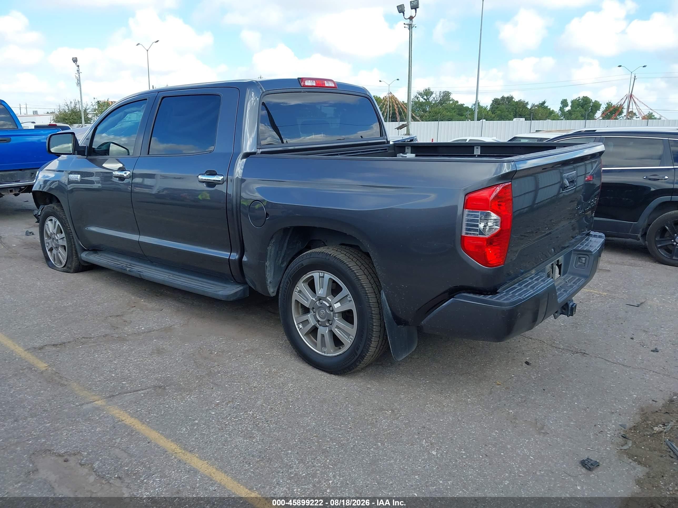 2014 Toyota Tundra Platinum 5.7l V8 Gray vin: 5TFGY5F17EX149802