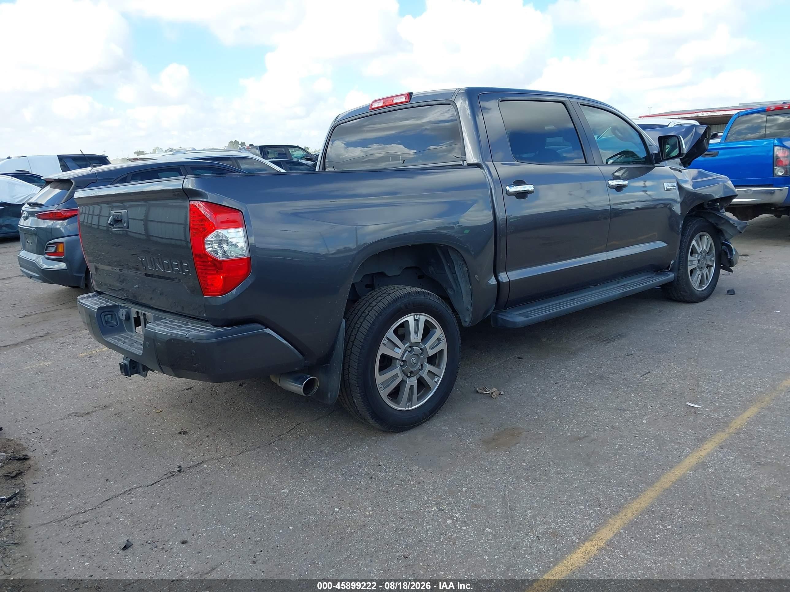 2014 Toyota Tundra Platinum 5.7l V8 Gray vin: 5TFGY5F17EX149802