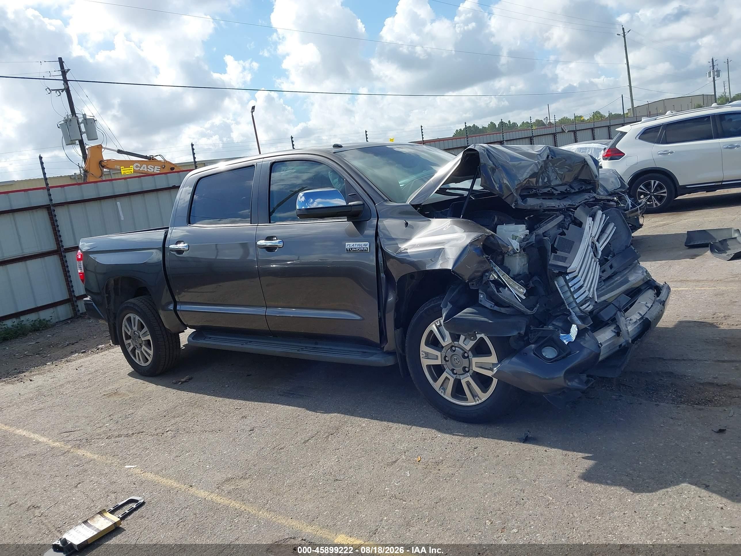2014 Toyota Tundra Platinum 5.7l V8 Gray vin: 5TFGY5F17EX149802