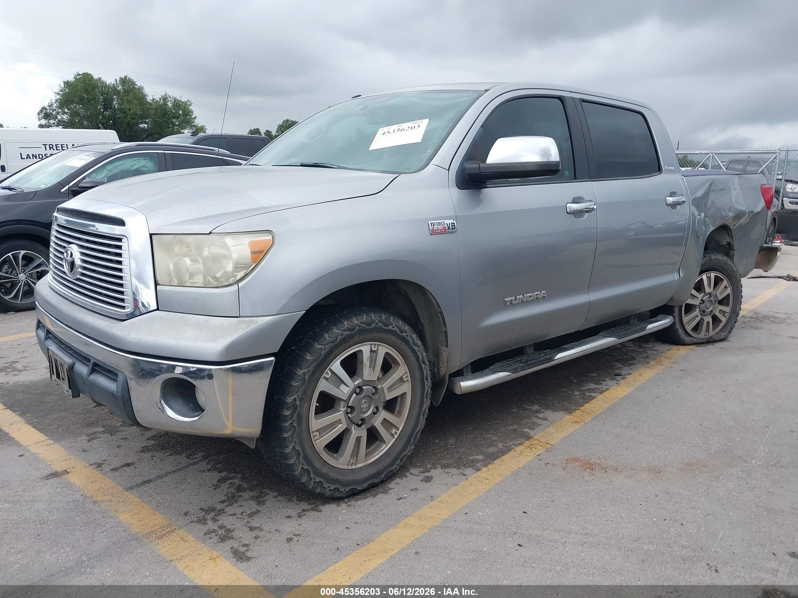 2012 Toyota Tundra Limited 5.7l V8 Gray vin: 5TFHW5F10CX266595