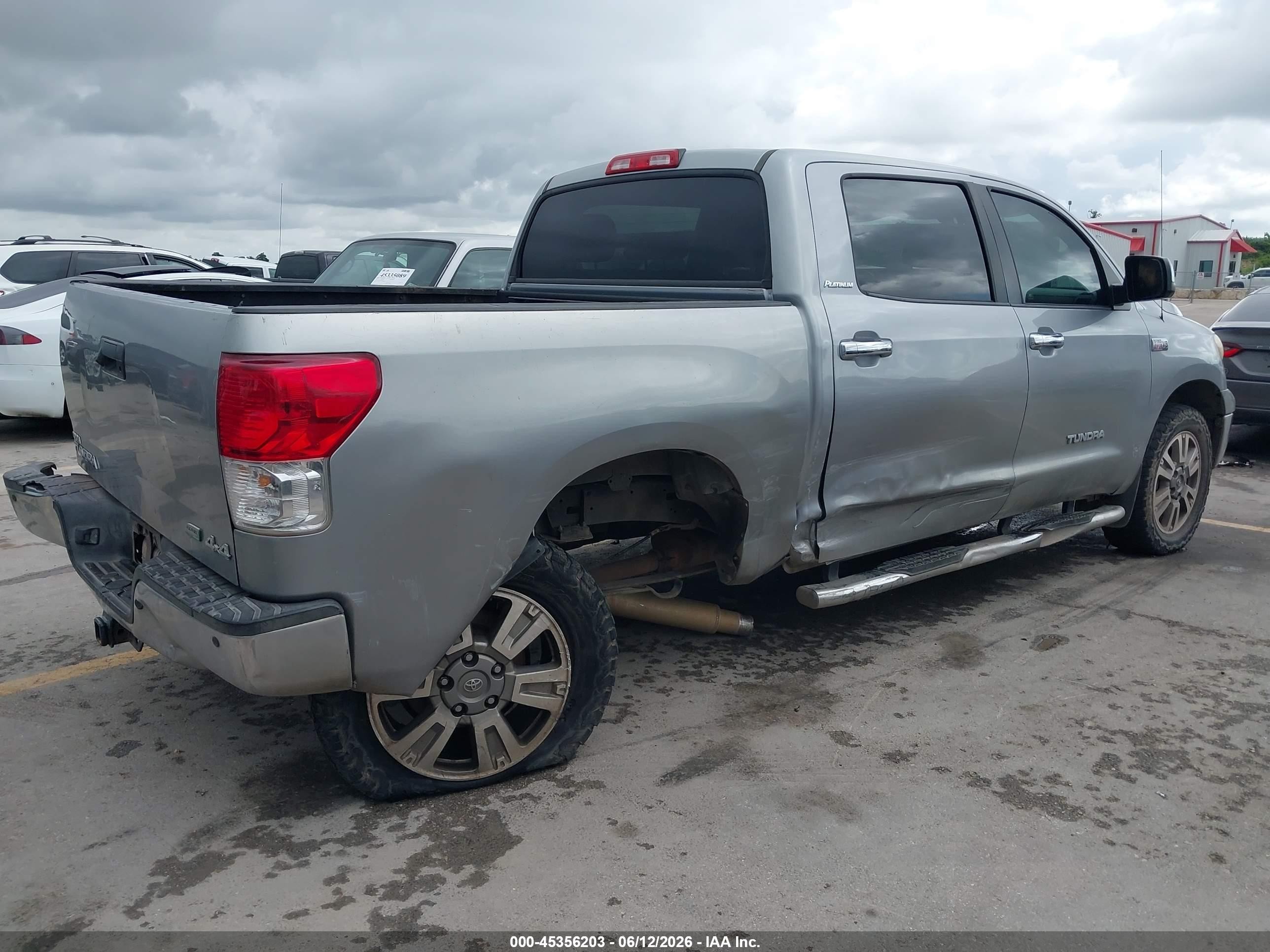 2012 Toyota Tundra Limited 5.7l V8 Gray vin: 5TFHW5F10CX266595