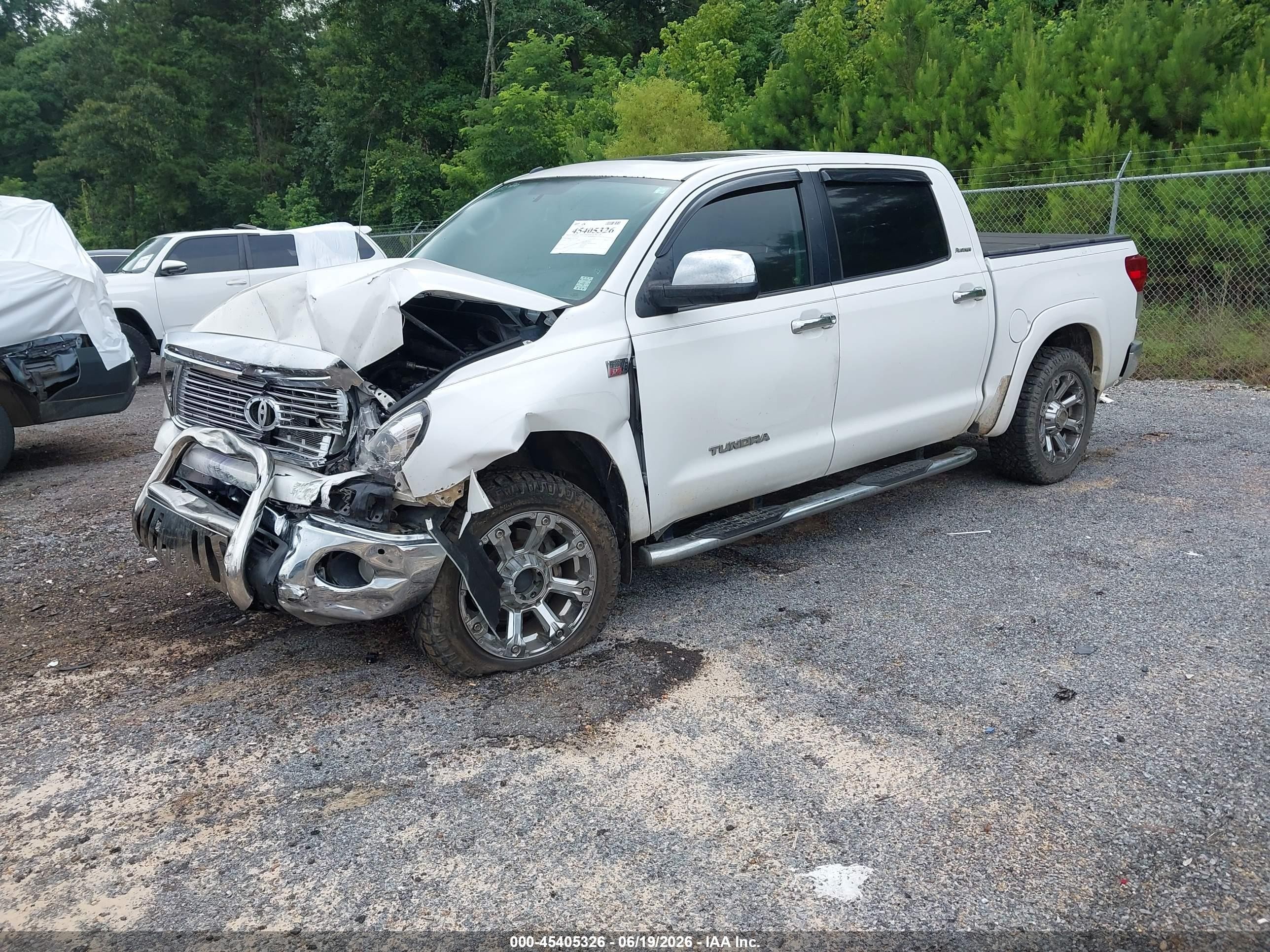 2013 Toyota Tundra Platinum 5.7l V8 White vin: 5TFHW5F10DX311603