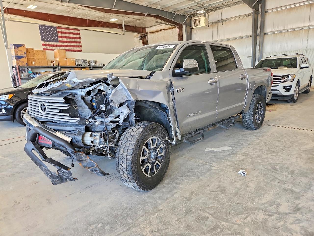 2014 Toyota Tundra Crewmax Limited Silver vin: 5TFHW5F10EX344814