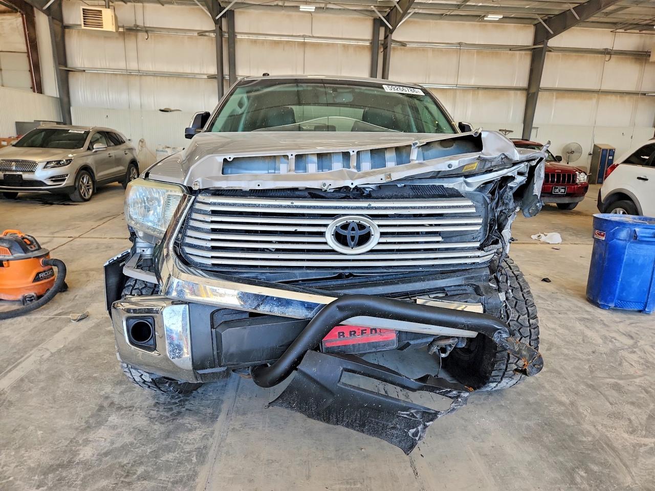 2014 Toyota Tundra Crewmax Limited Silver vin: 5TFHW5F10EX344814