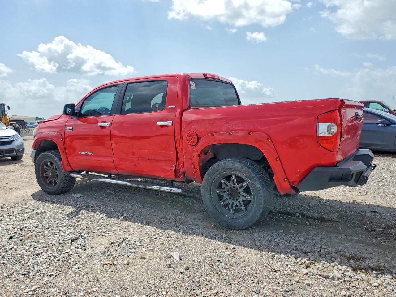 2014 Toyota Tundra Crewmax Limited Red vin: 5TFHW5F11EX324135
