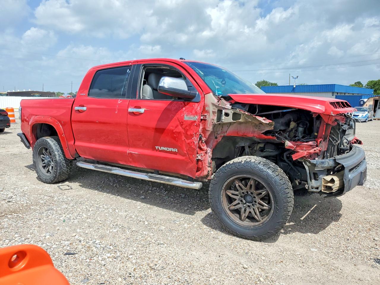 2014 Toyota Tundra Crewmax Limited Red vin: 5TFHW5F11EX324135