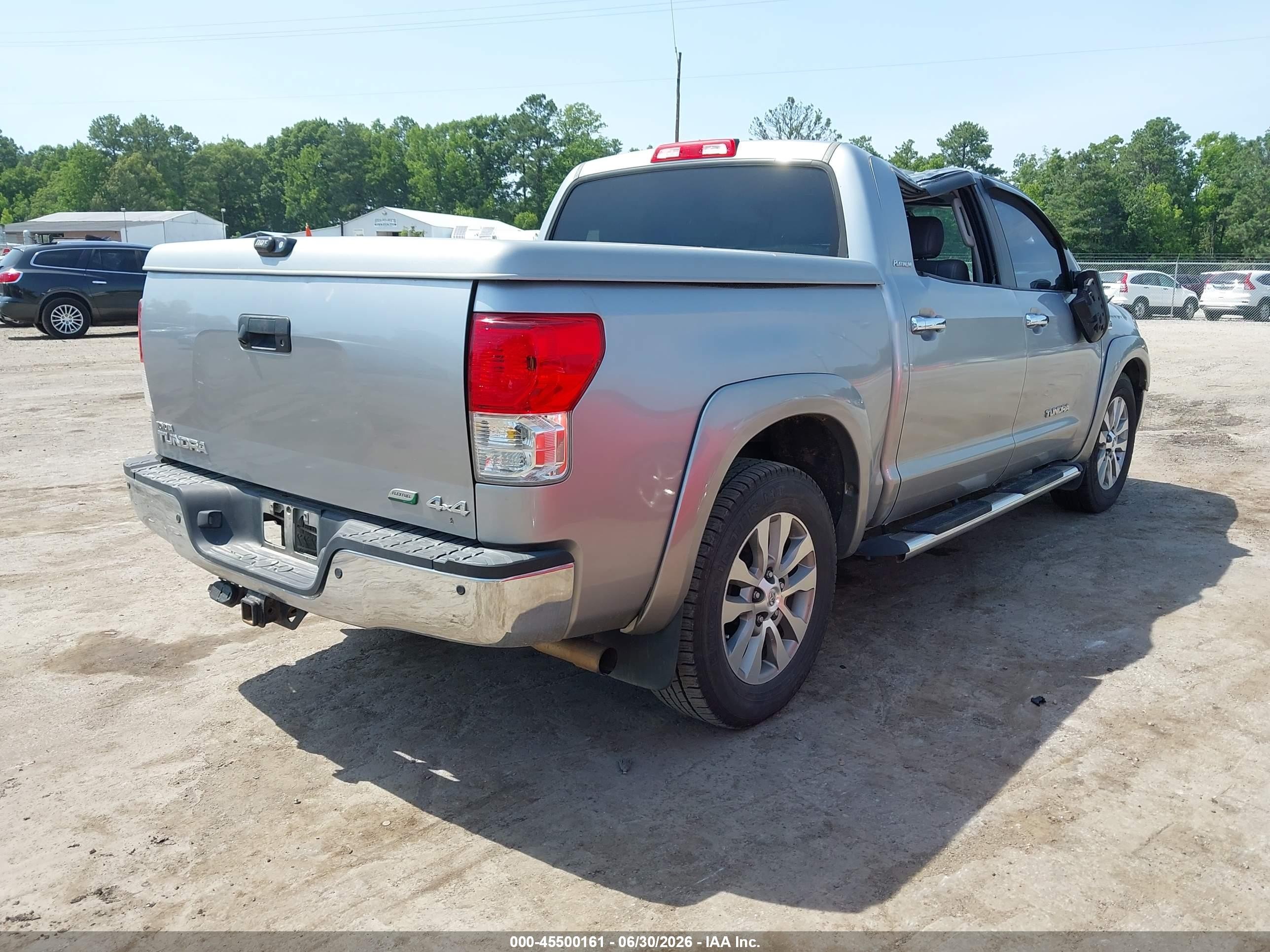 2010 Toyota Tundra Limited 5.7l V8 Silver vin: 5TFHW5F13AX123217