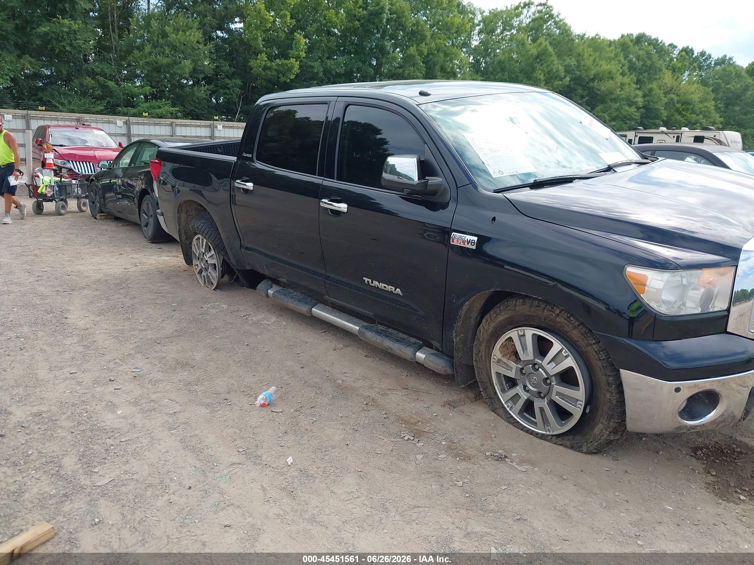 2012 Toyota Tundra Limited 5.7l V8 Black vin: 5TFHW5F13CX219951