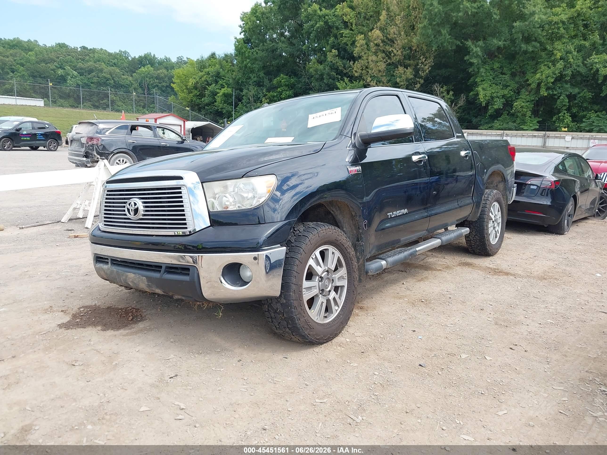 2012 Toyota Tundra Limited 5.7l V8 Black vin: 5TFHW5F13CX219951