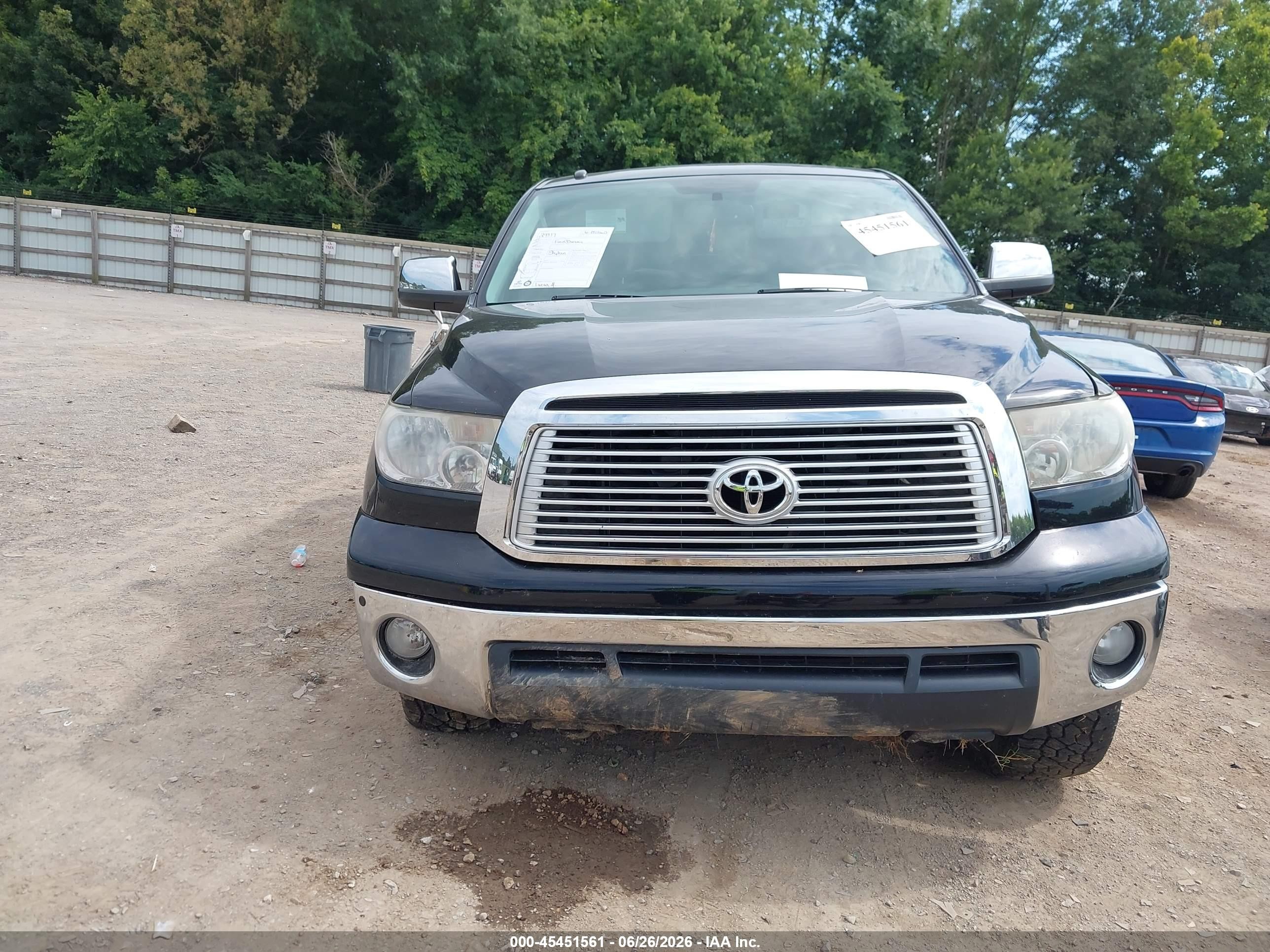 2012 Toyota Tundra Limited 5.7l V8 Black vin: 5TFHW5F13CX219951