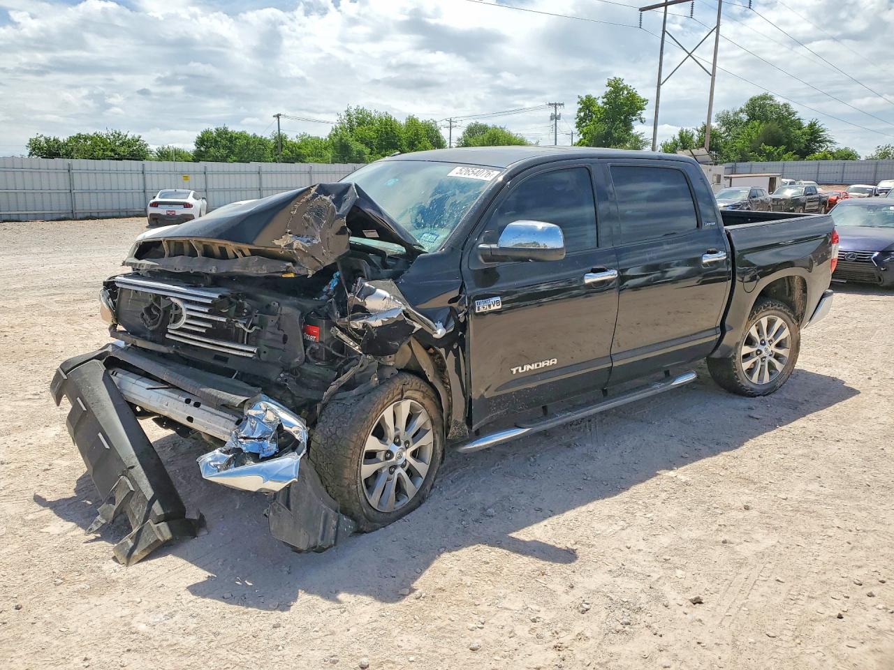 2014 Toyota Tundra Crewmax Limited Black vin: 5TFHW5F15EX325014