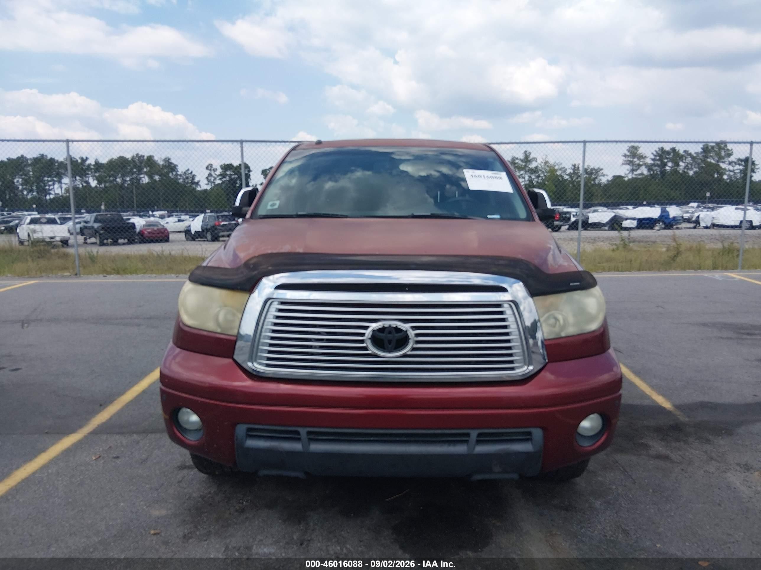 2010 Toyota Tundra Limited 5.7l V8 Red vin: 5TFHW5F16AX139234