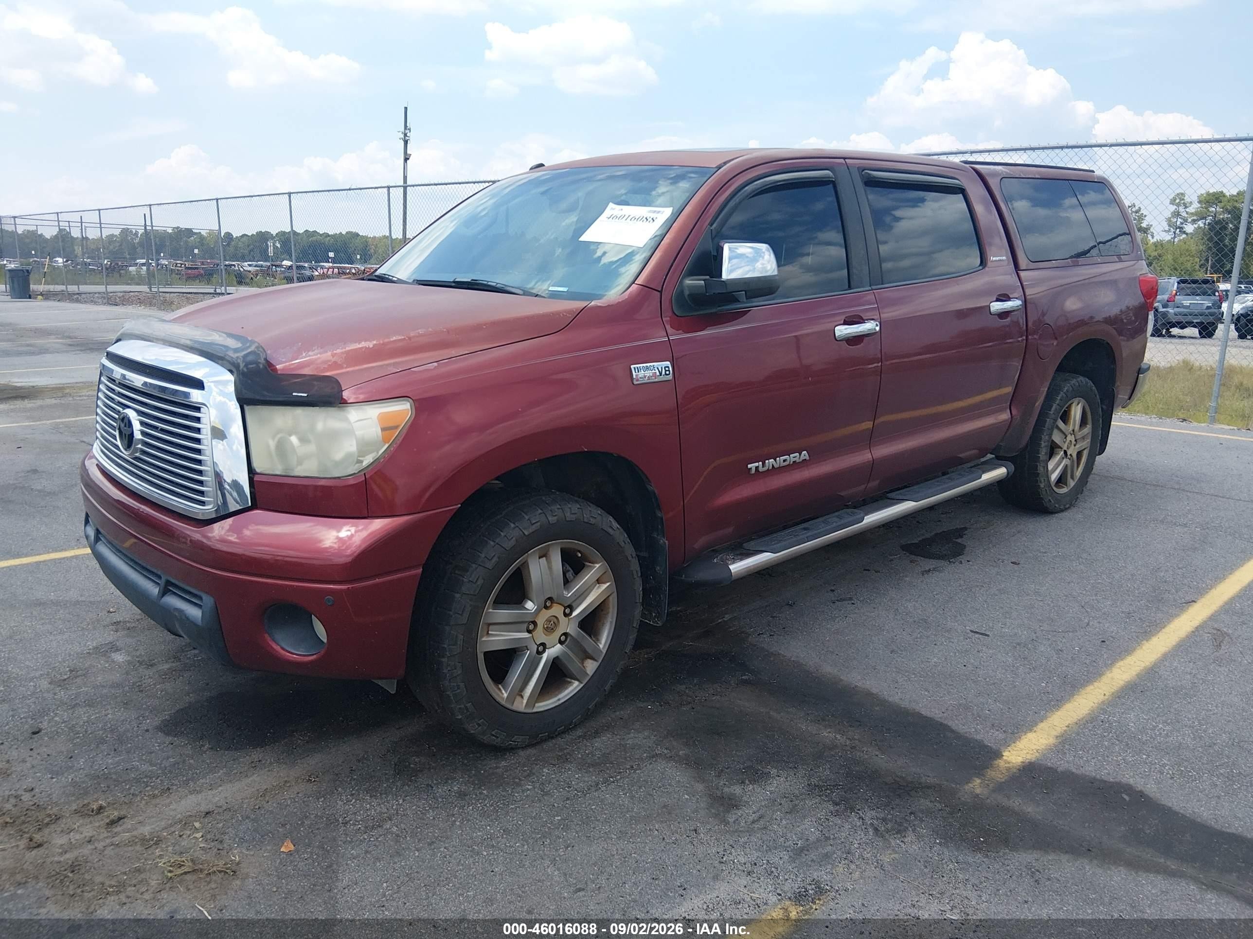 2010 Toyota Tundra Limited 5.7l V8 Red vin: 5TFHW5F16AX139234